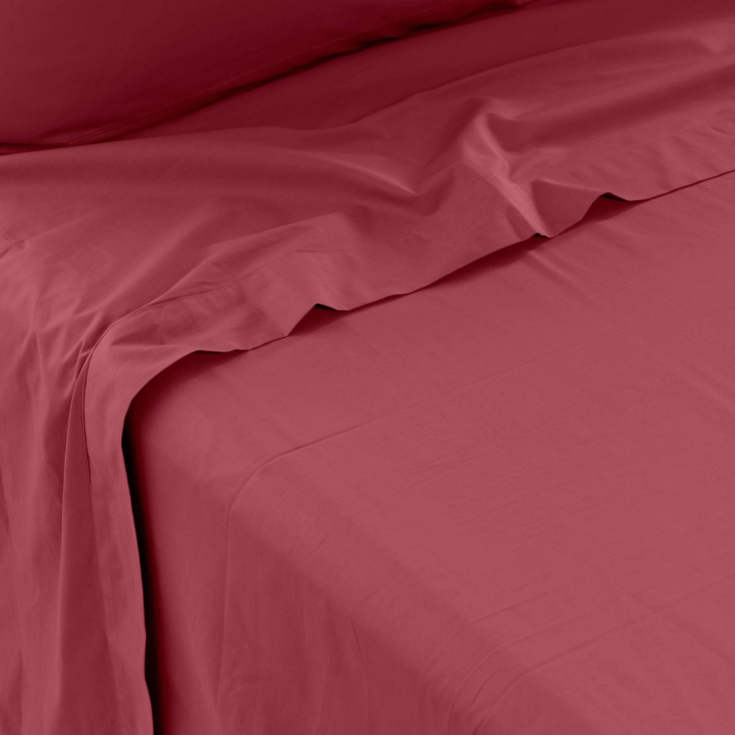 Neo Cotton Percale Flat Sheet - Griottine - Image 4