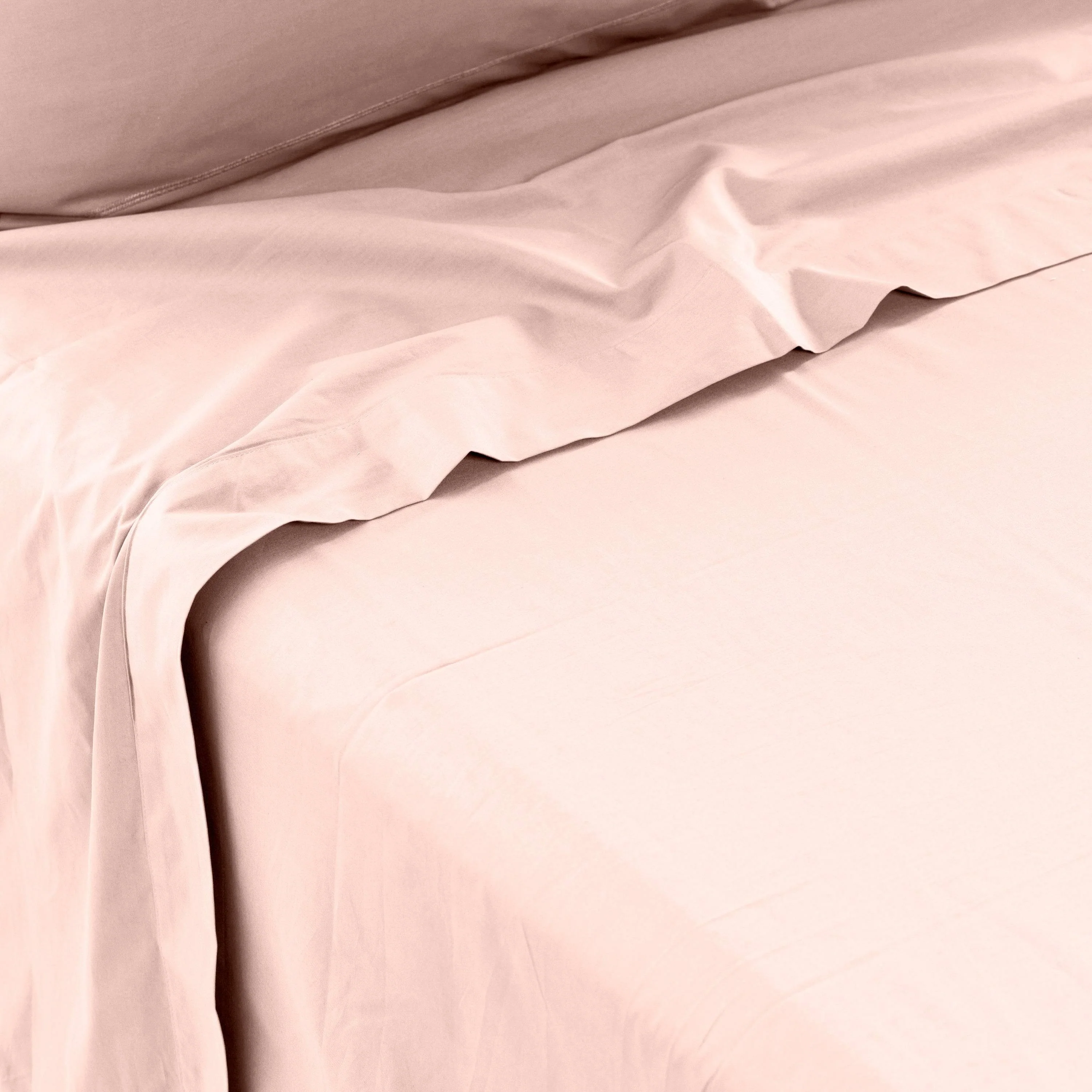 Neo Cotton Percale Flat Sheet - Peach - Image 4