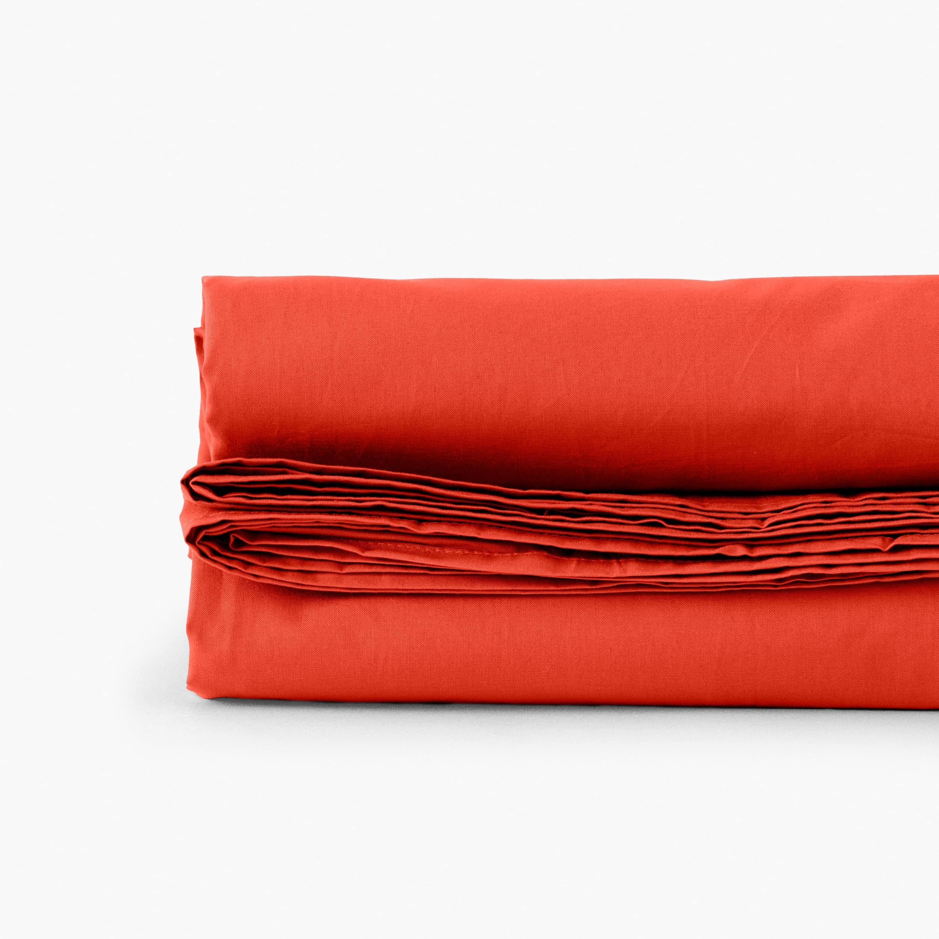 Neo Cotton Percale Flat Sheet - Saffron - Image 3