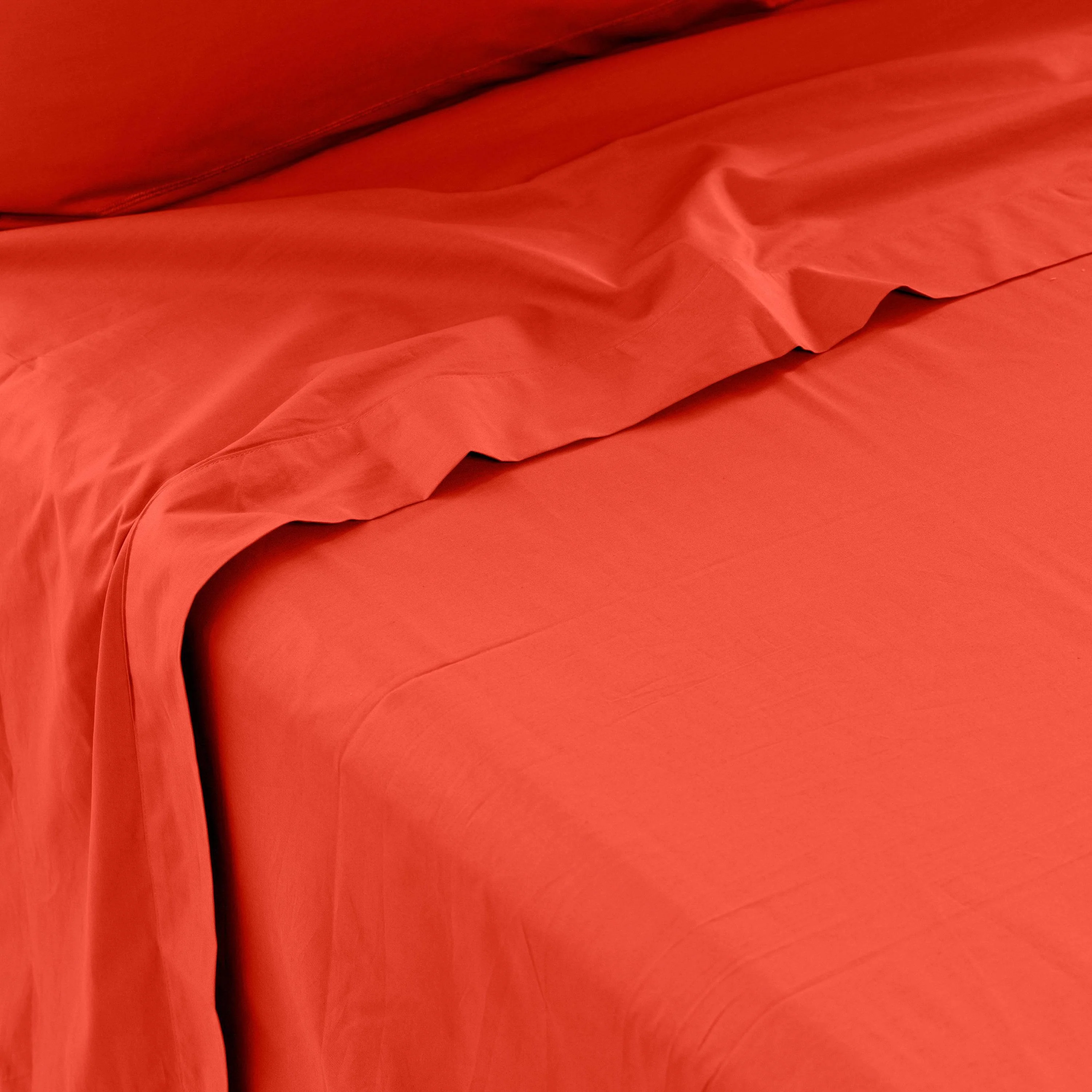 Neo Cotton Percale Flat Sheet - Saffron - Image 4