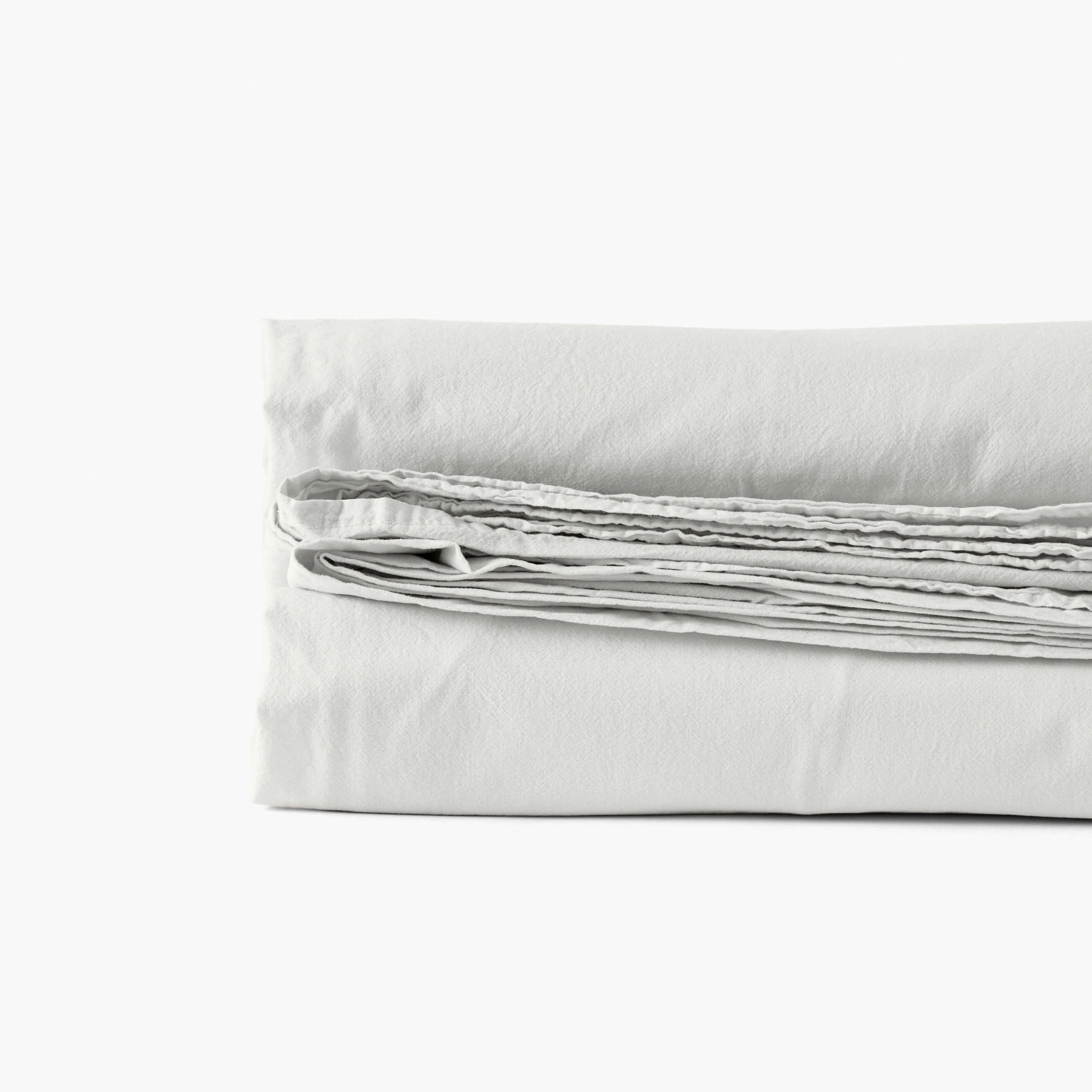 Souffle Organic Cotton Flat Sheet - Cloud - Image 3