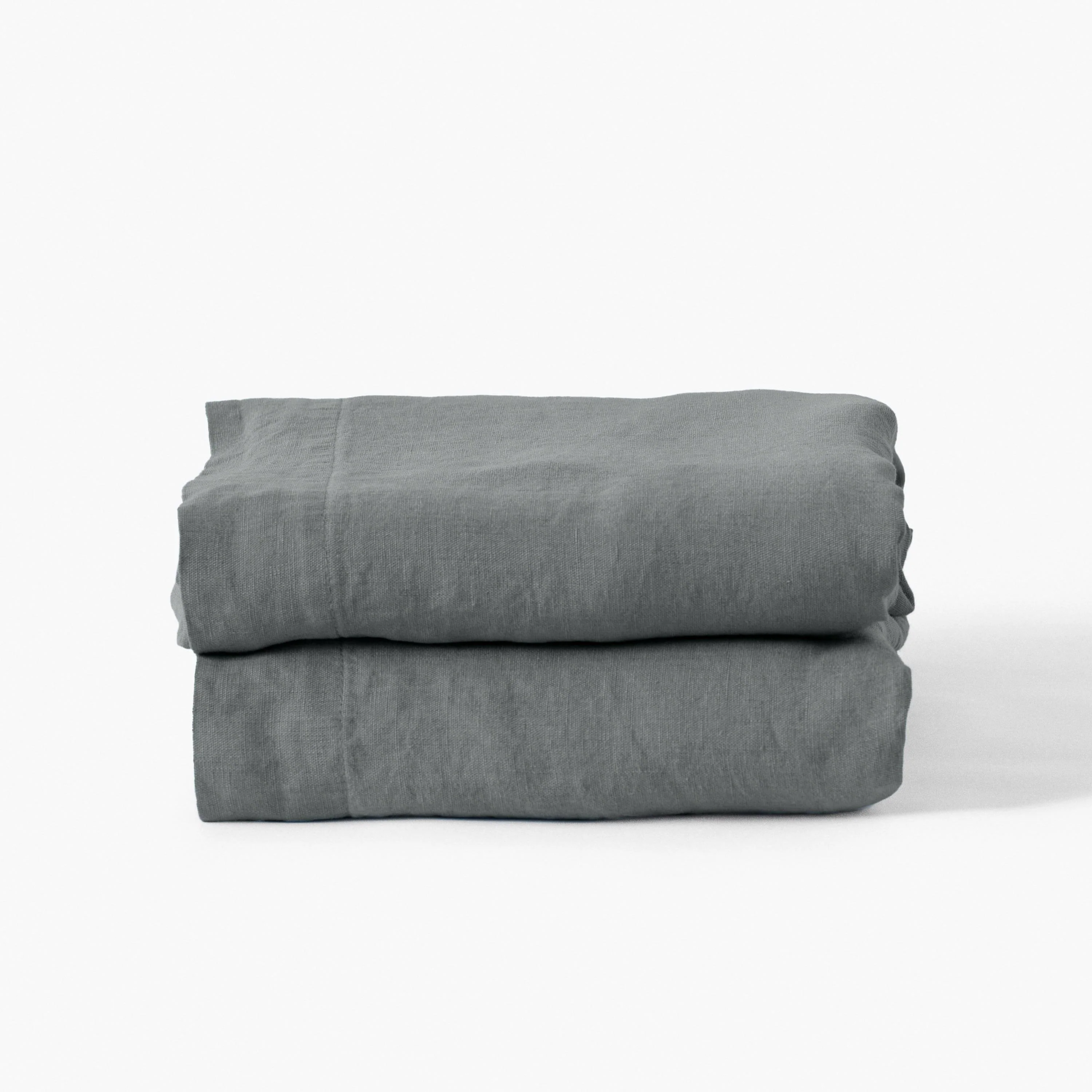 Songe Washed Linen Flat Sheet - Ash Khaki - Image 3