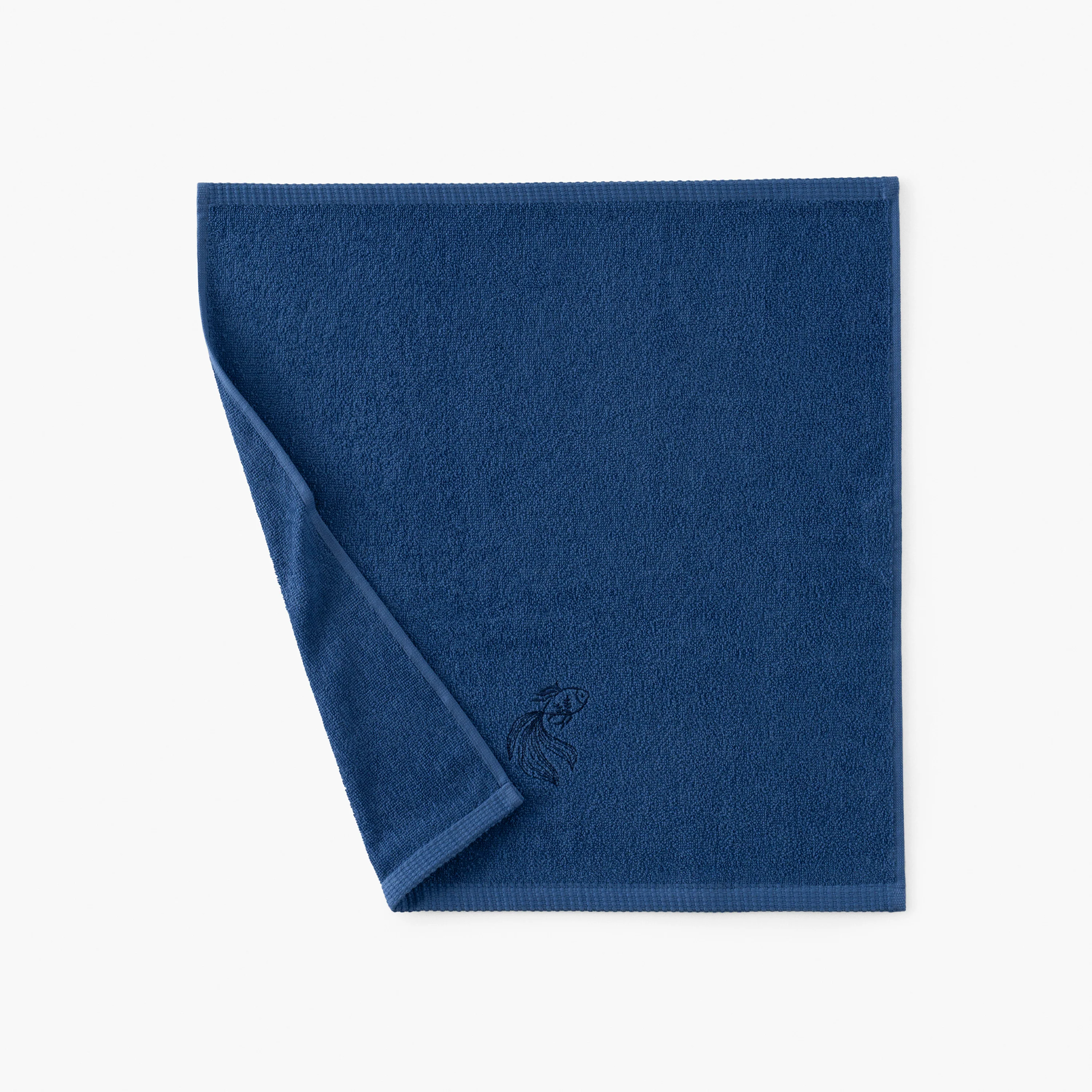 Halfmoon Cotton Hand Towel - Indigo - Image 3