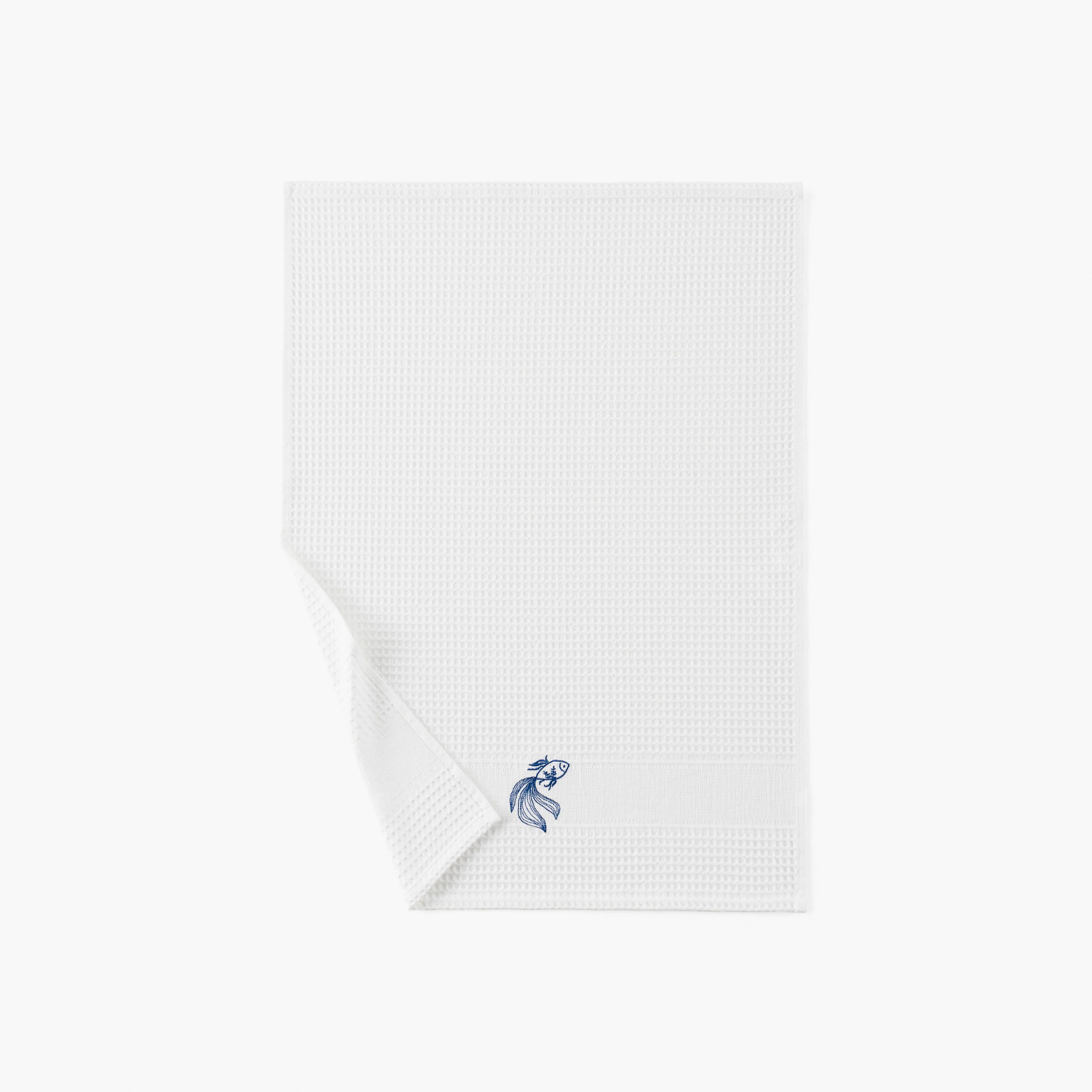 Halfmoon Cotton Tea Towel - White - Image 3