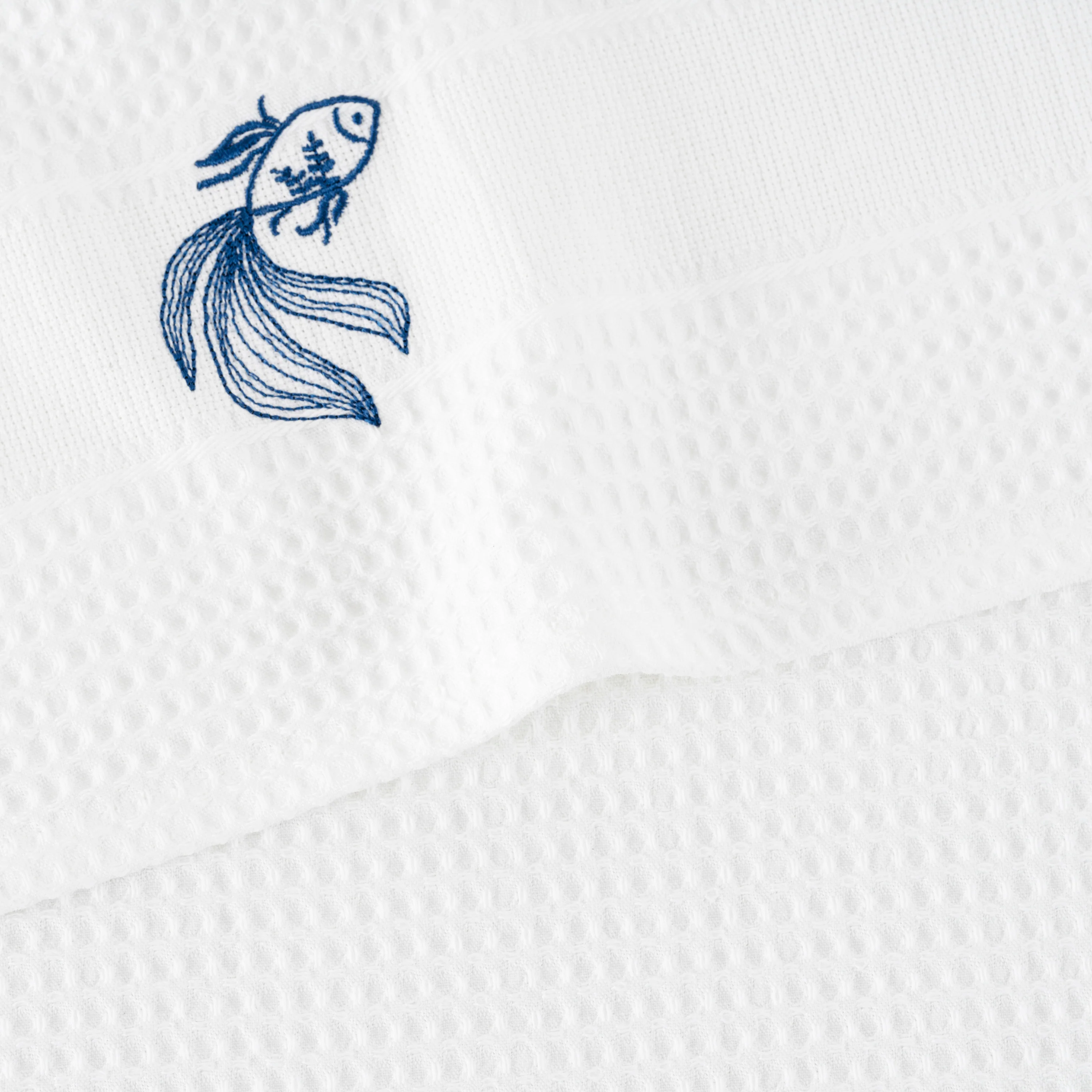 Halfmoon Cotton Tea Towel - White - Image 4