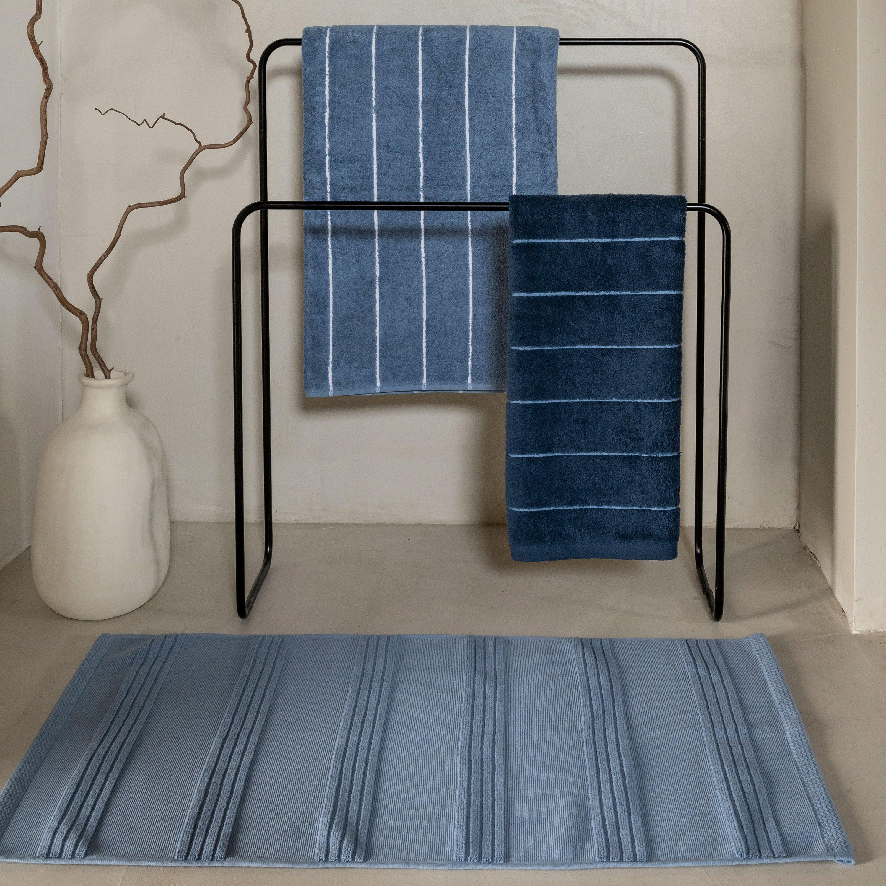 Hypnotic Cotton Bath Mat - Indigo - Image 4