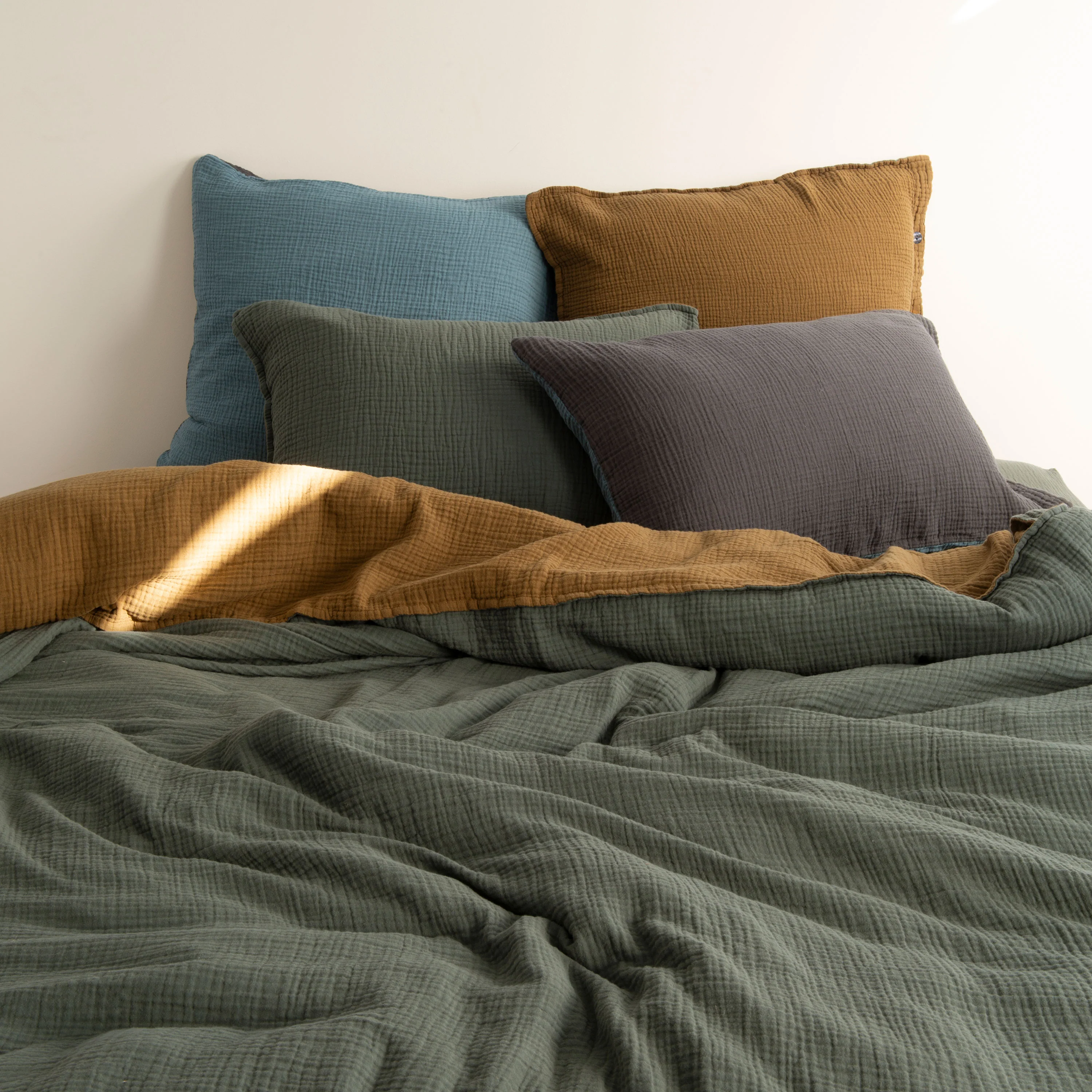Infini Reversible Rectangular Cotton Pillowcase - Multicoloured - Image 3