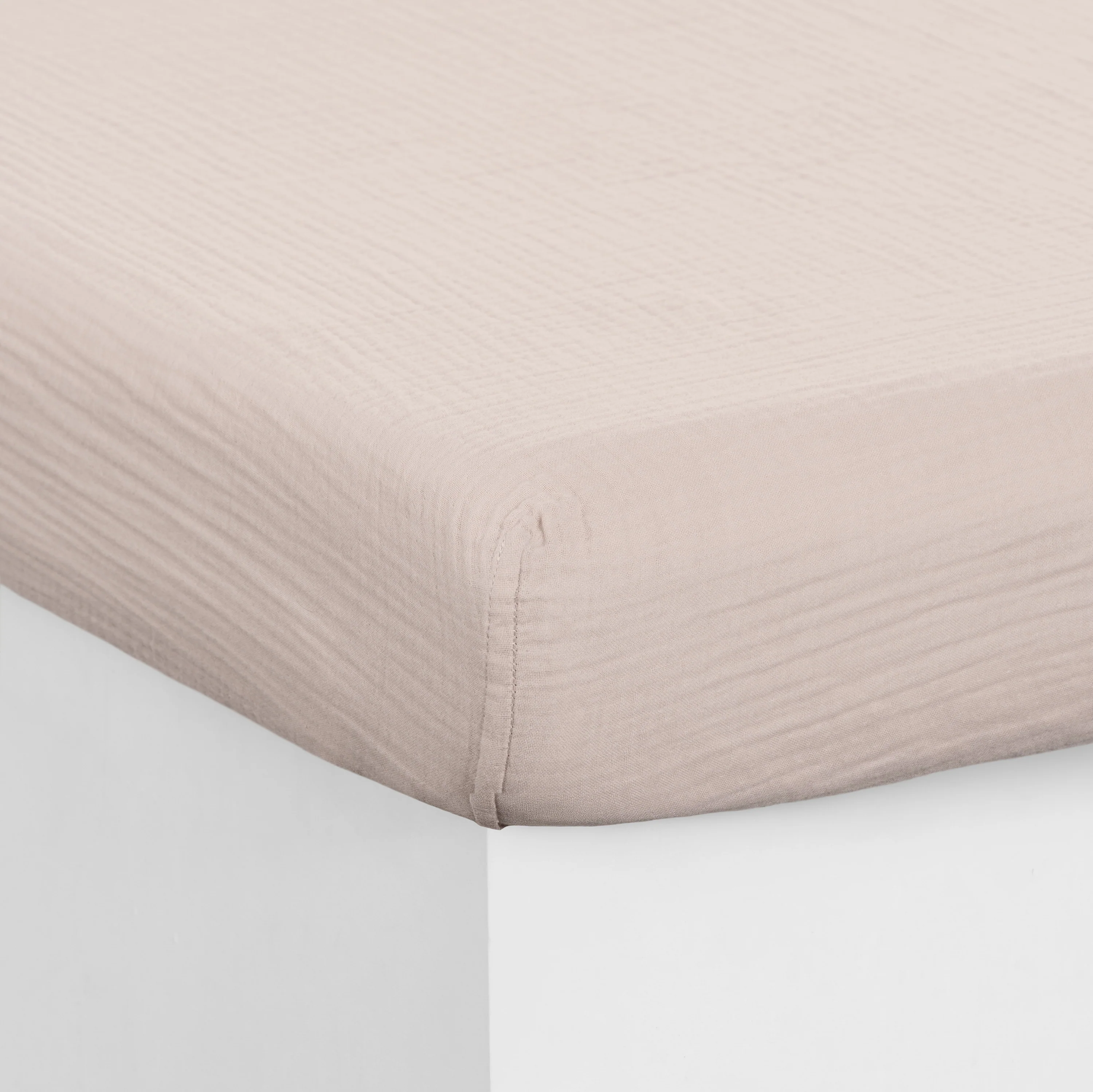 Infini II Reversible Cotton Fitted Sheet - Powder Pink - Image 2