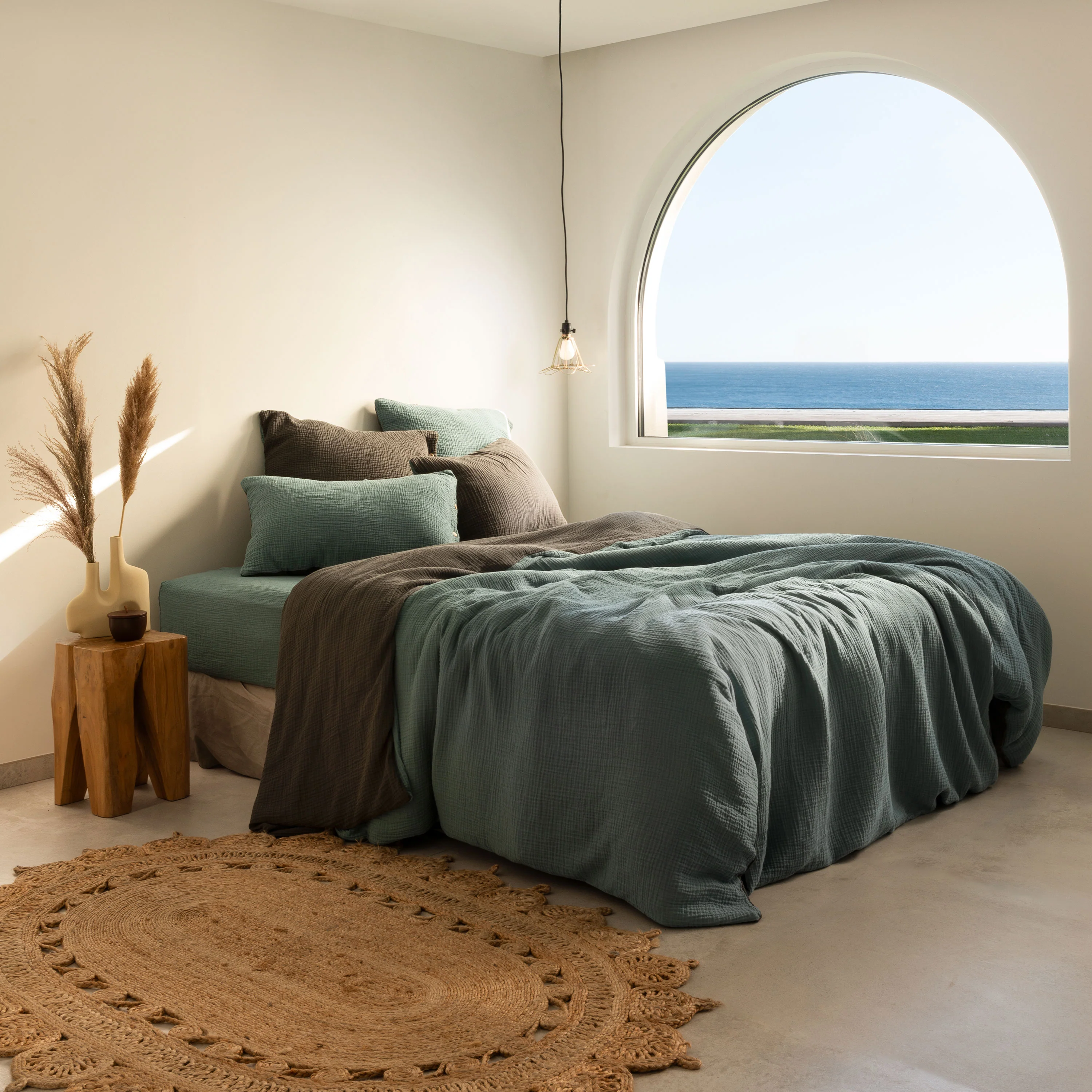 Infini Reversible Cotton Duvet Cover - Multicoloured - Image 5