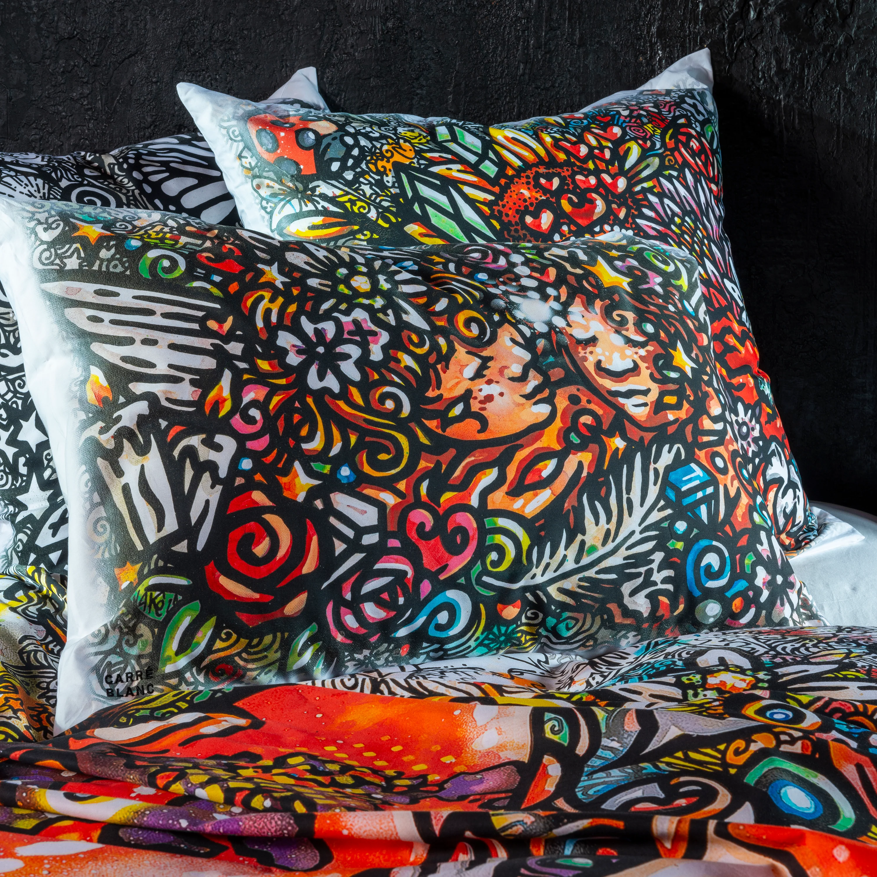Jakè24 Rectangular Cotton Pillowcase - Multicoloured - Image 3