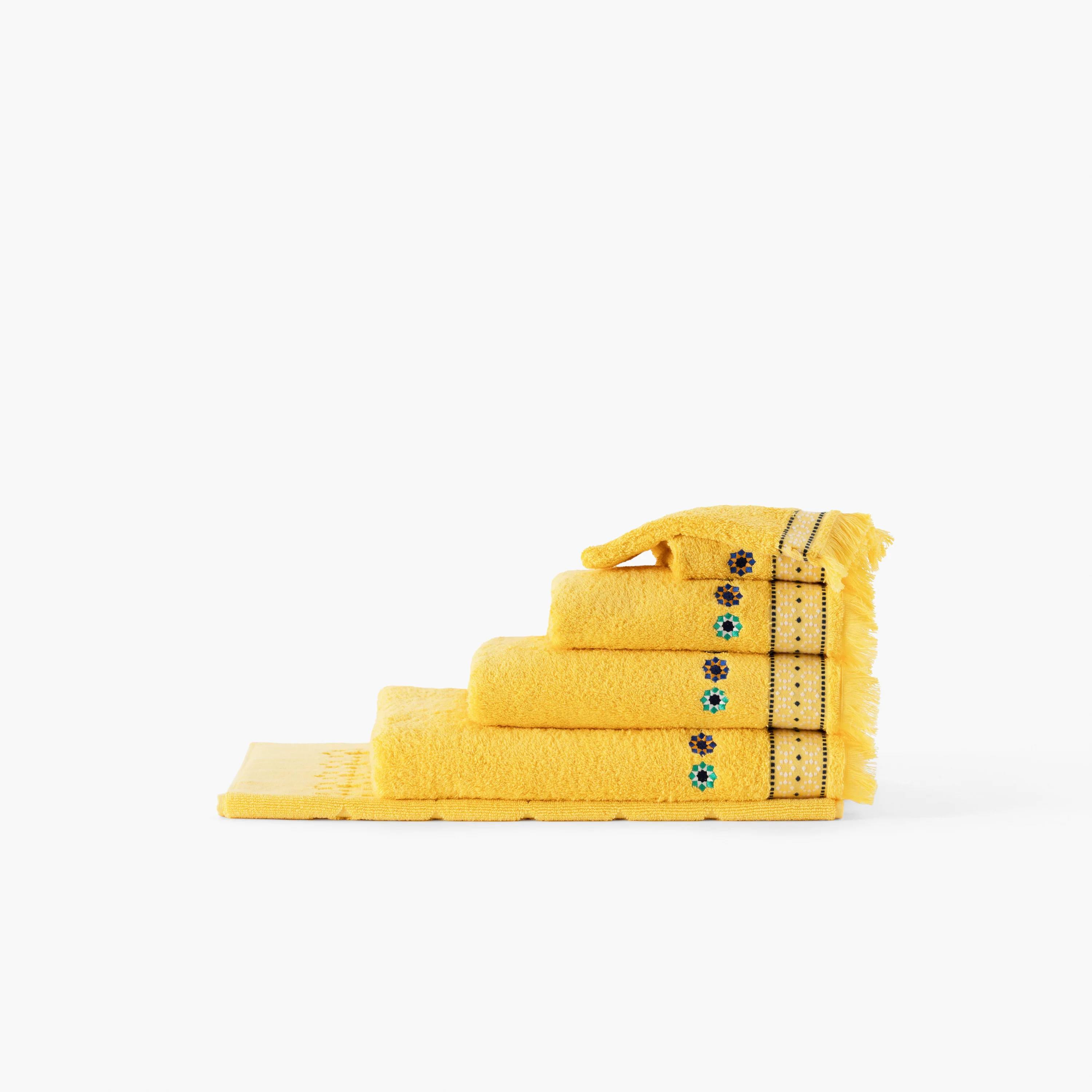 Jardin Cotton Bath Towel - Solar Yellow - Image 5