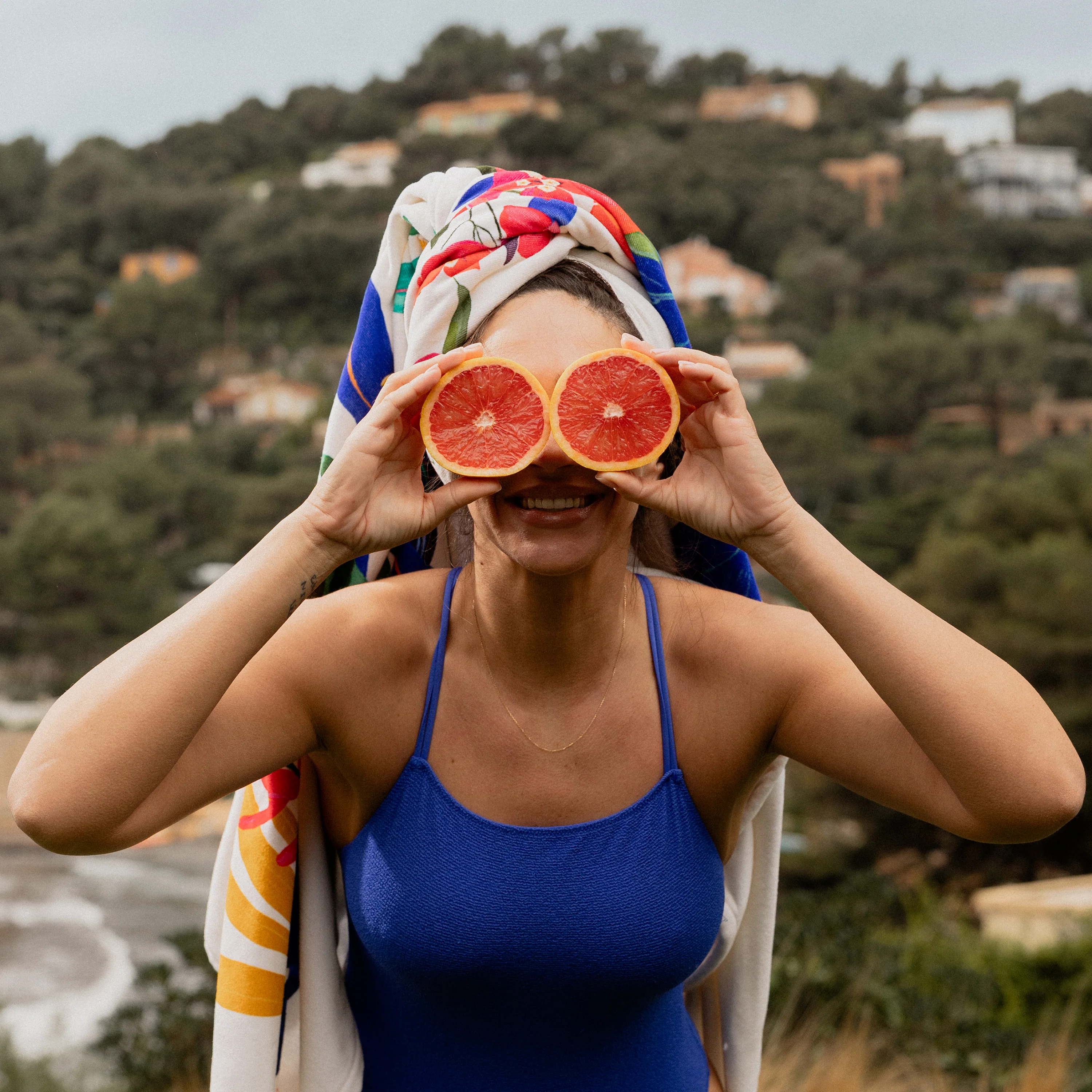 Jardin Cotton Beach Towel - Multicolour - Image 4