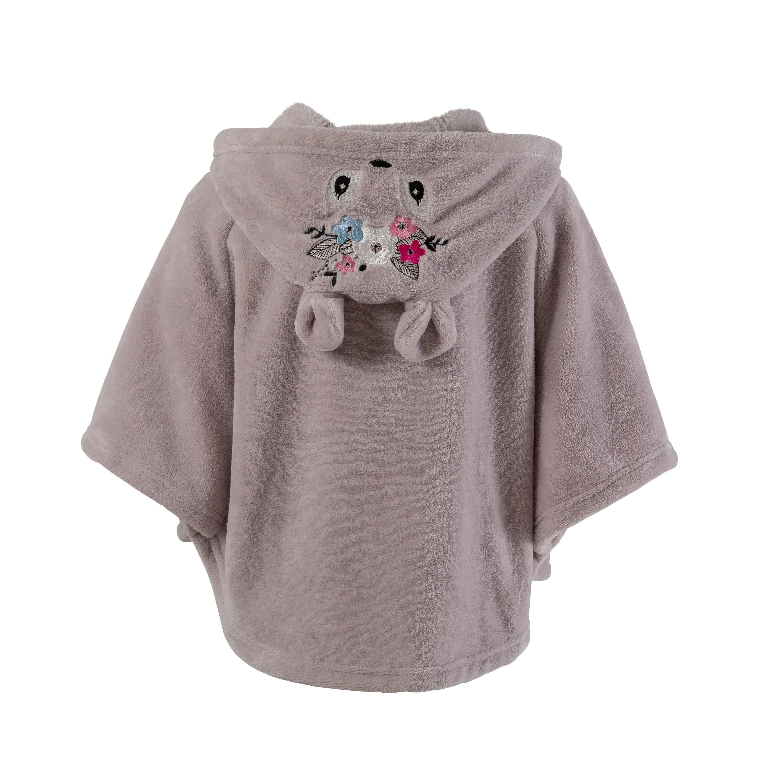 Dreamful Fleece Kid Poncho - Beige - Image 2