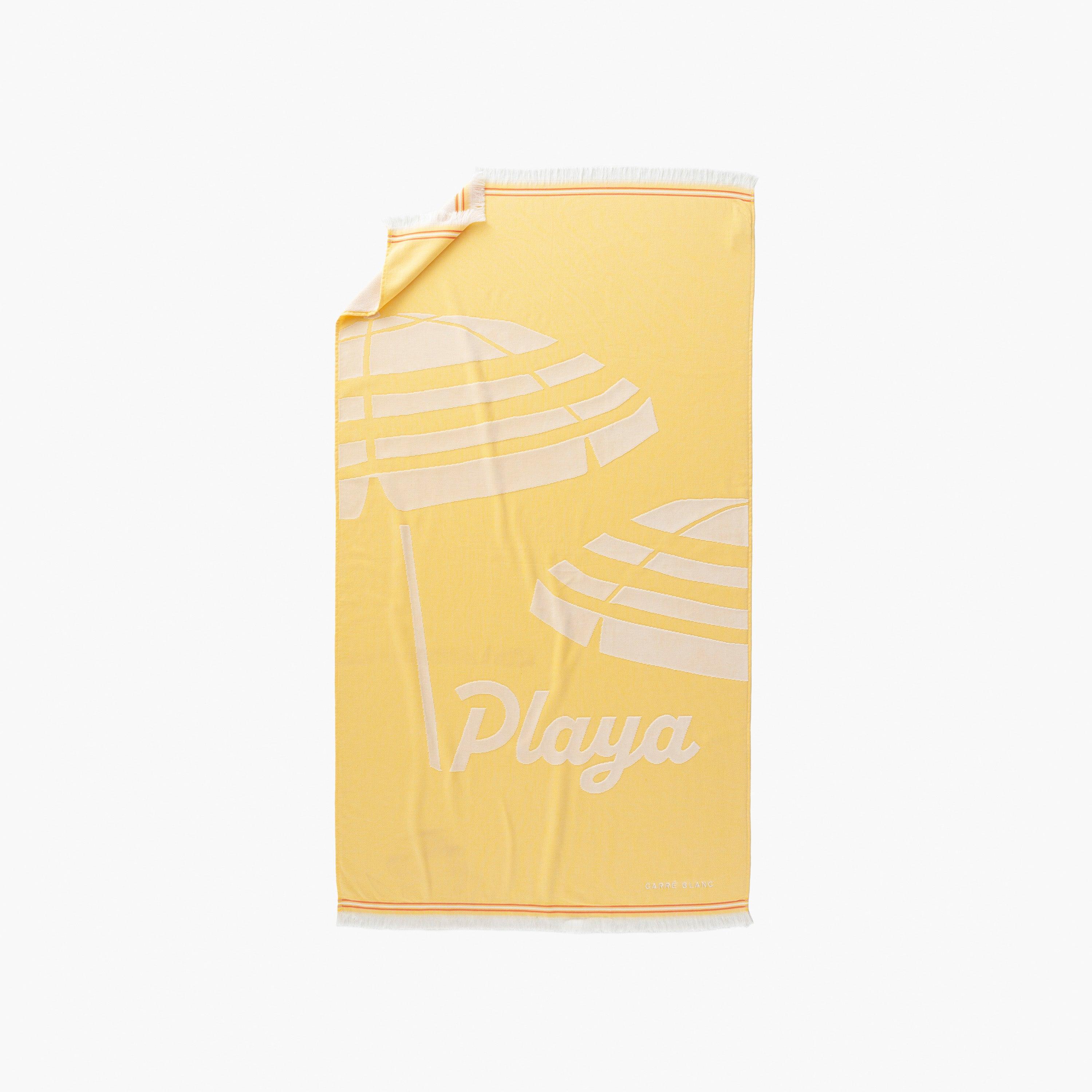 Laplaya Cotton Turkish Beach Towel - Yellow - Image 2