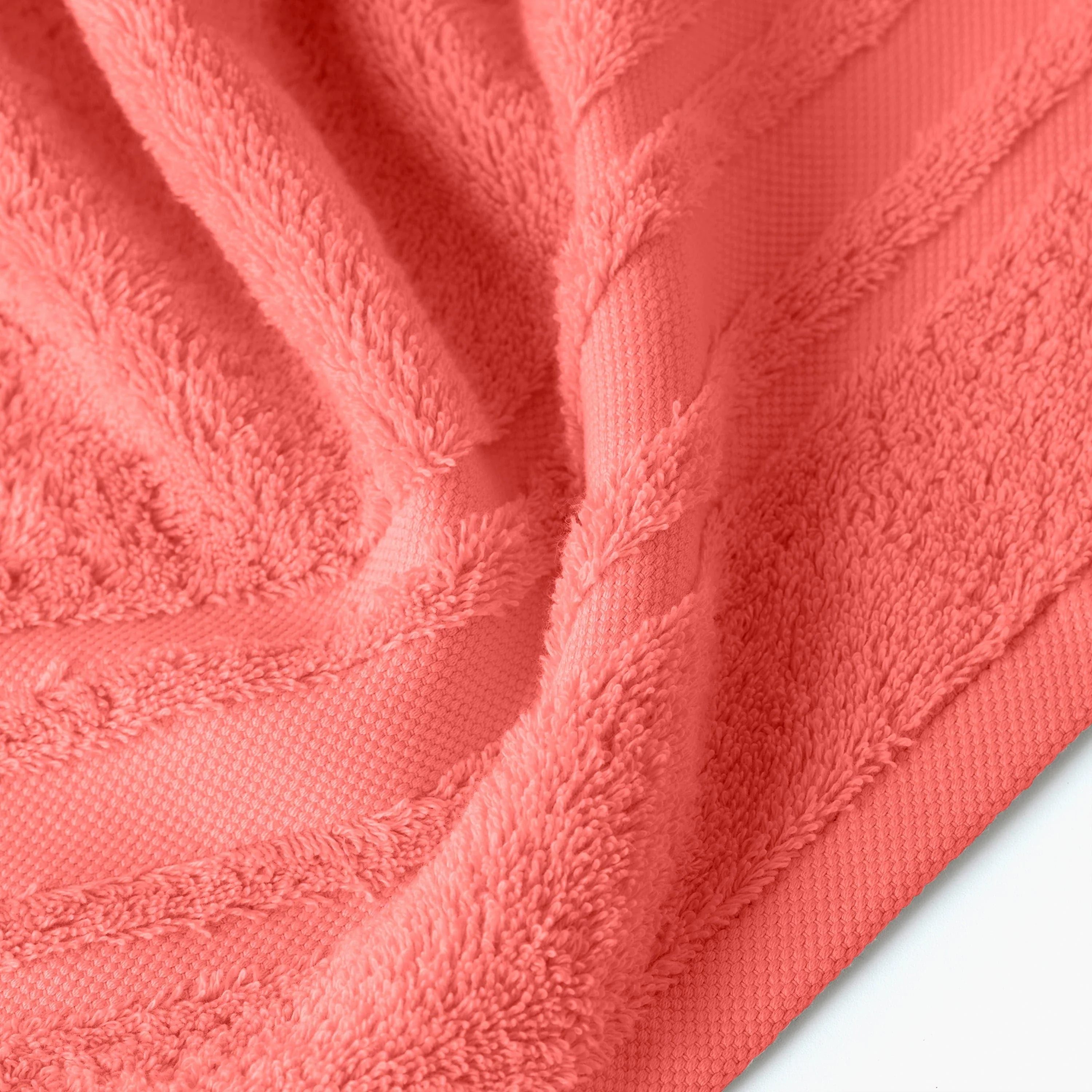 Lola II Cotton Bath Towel - Coral - Image 3