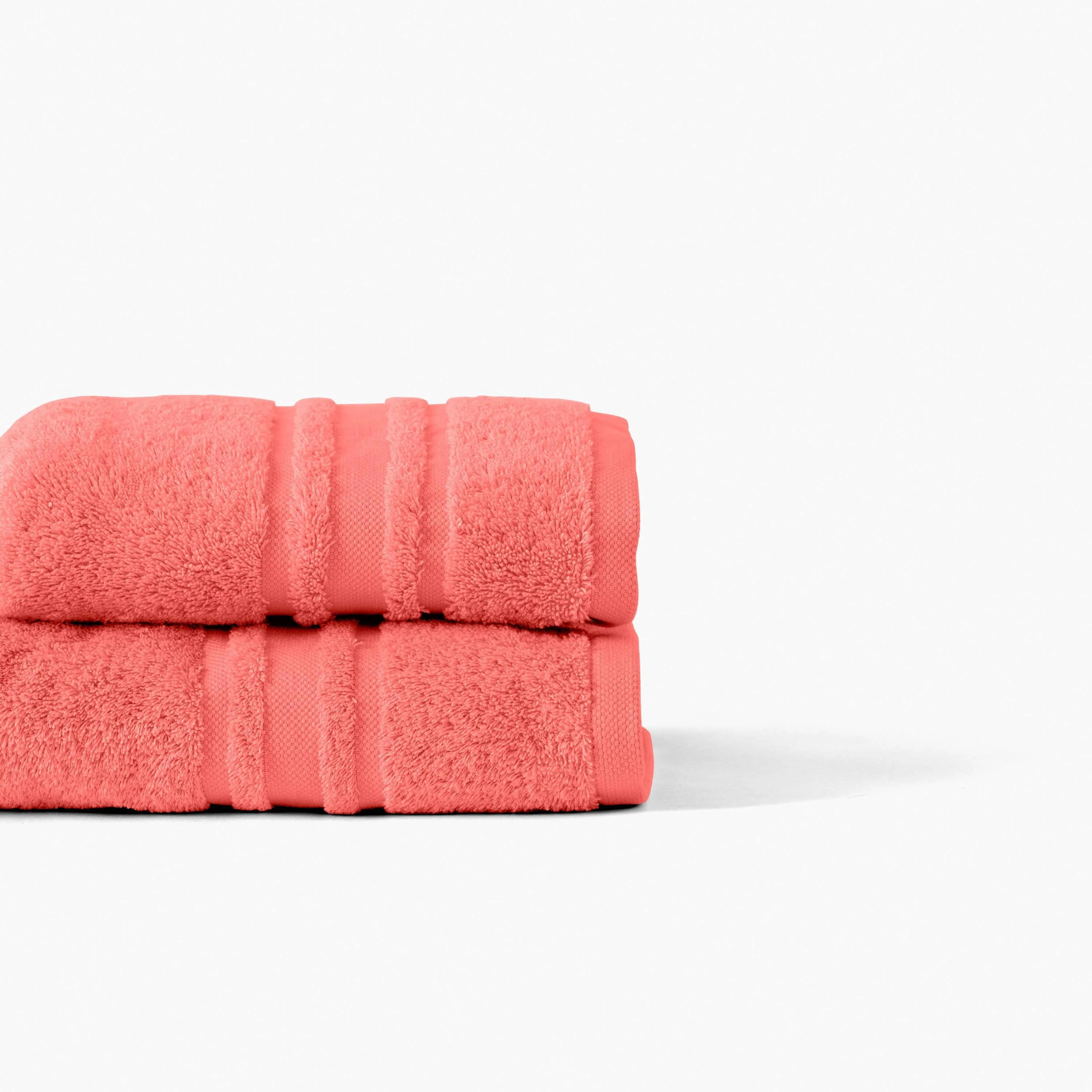 Lola II Cotton Bath Towel - Coral - Image 5