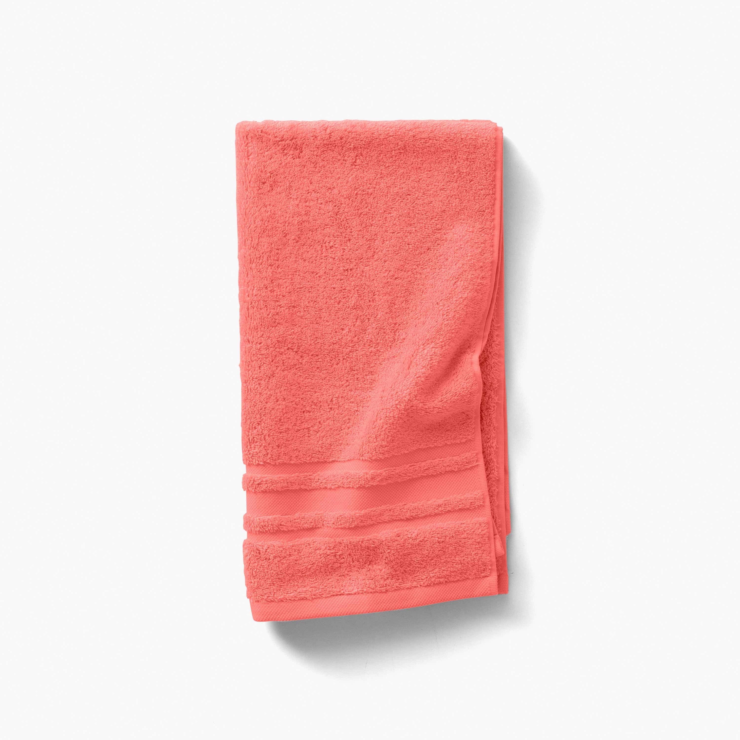 Lola II Cotton Bath Towel - Coral - Image 6