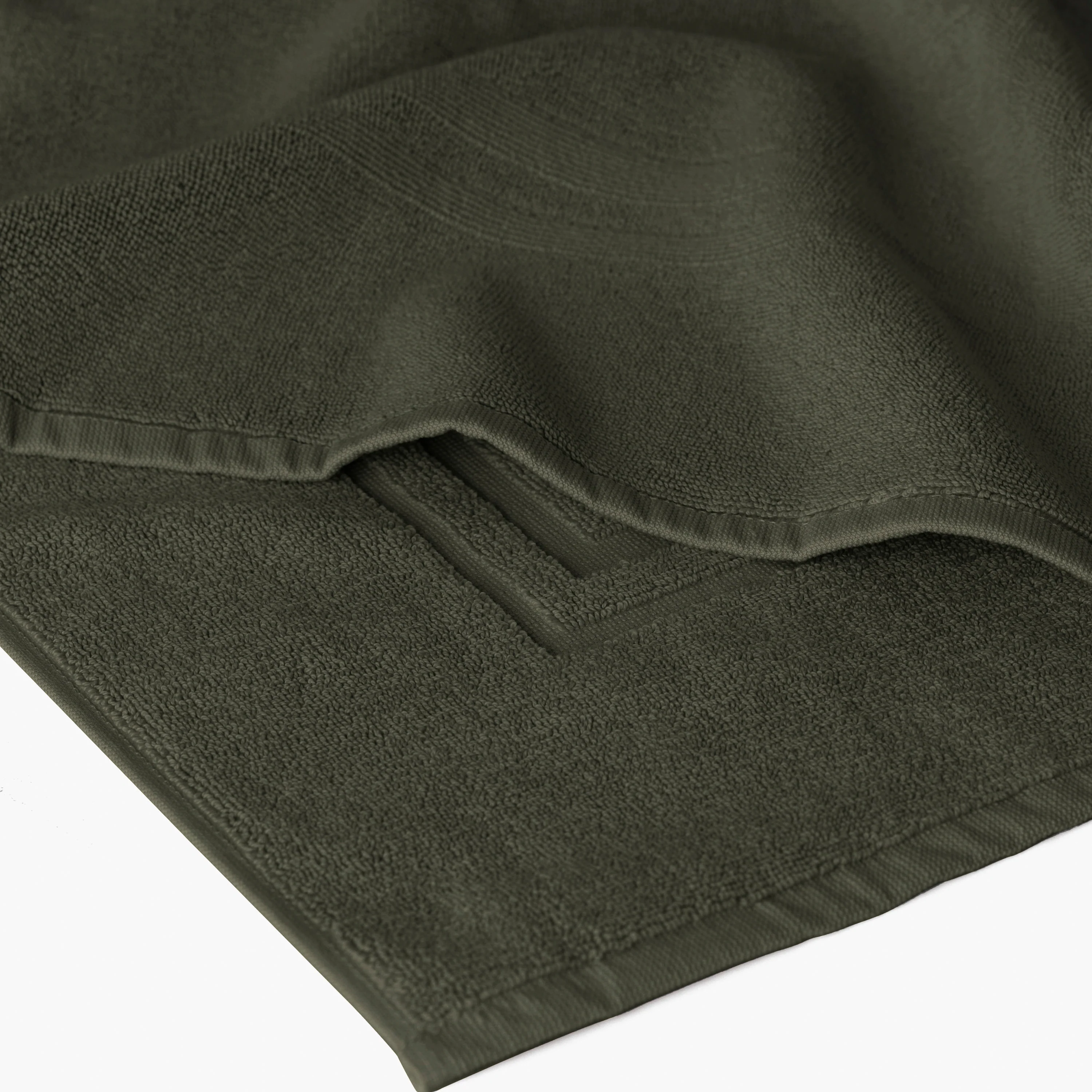 Lola II Cotton Bath Mat - Khaki Green - Image 4