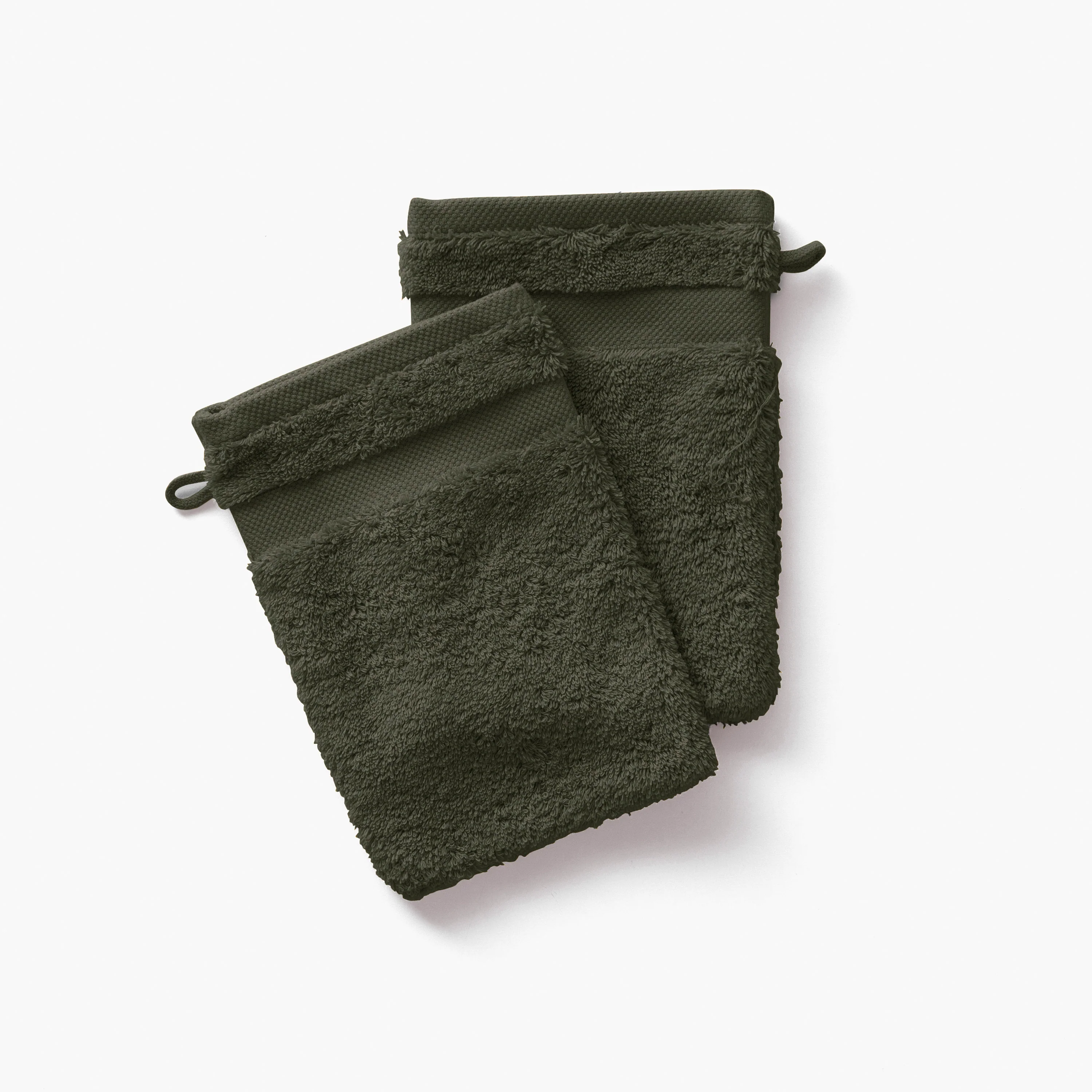 Lola II Cotton Bath Glove - Khaki Green - Image 2