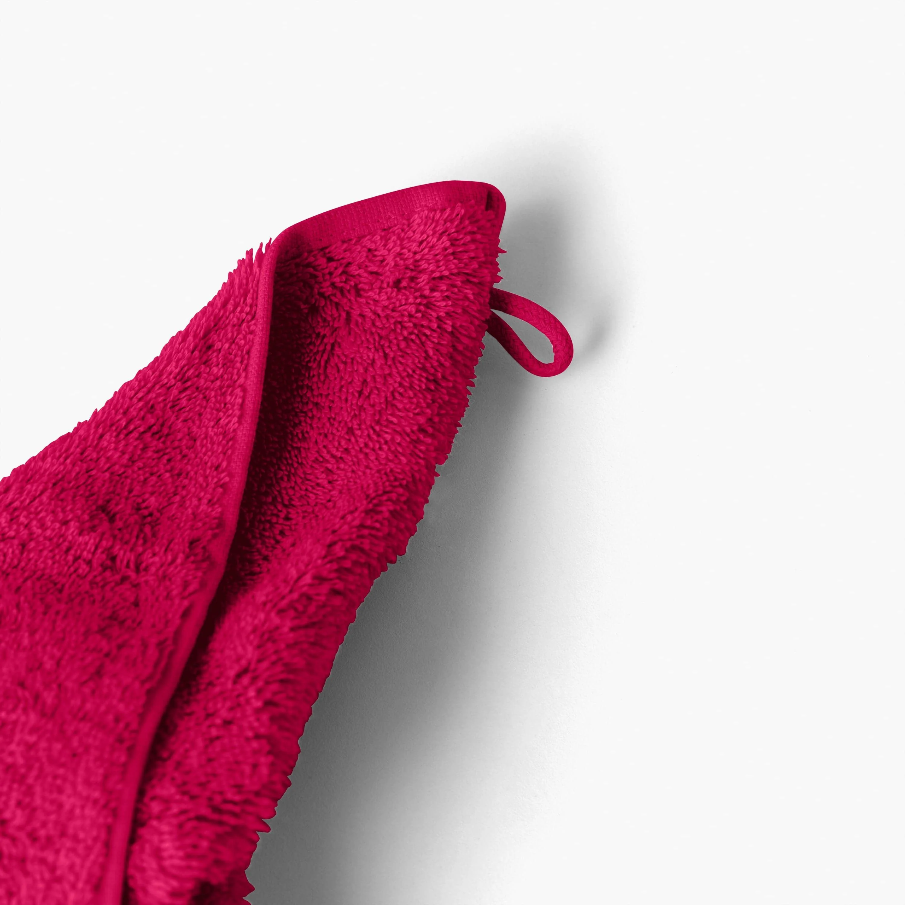 Lola II Cotton Washcloth - Raspberry - Image 2