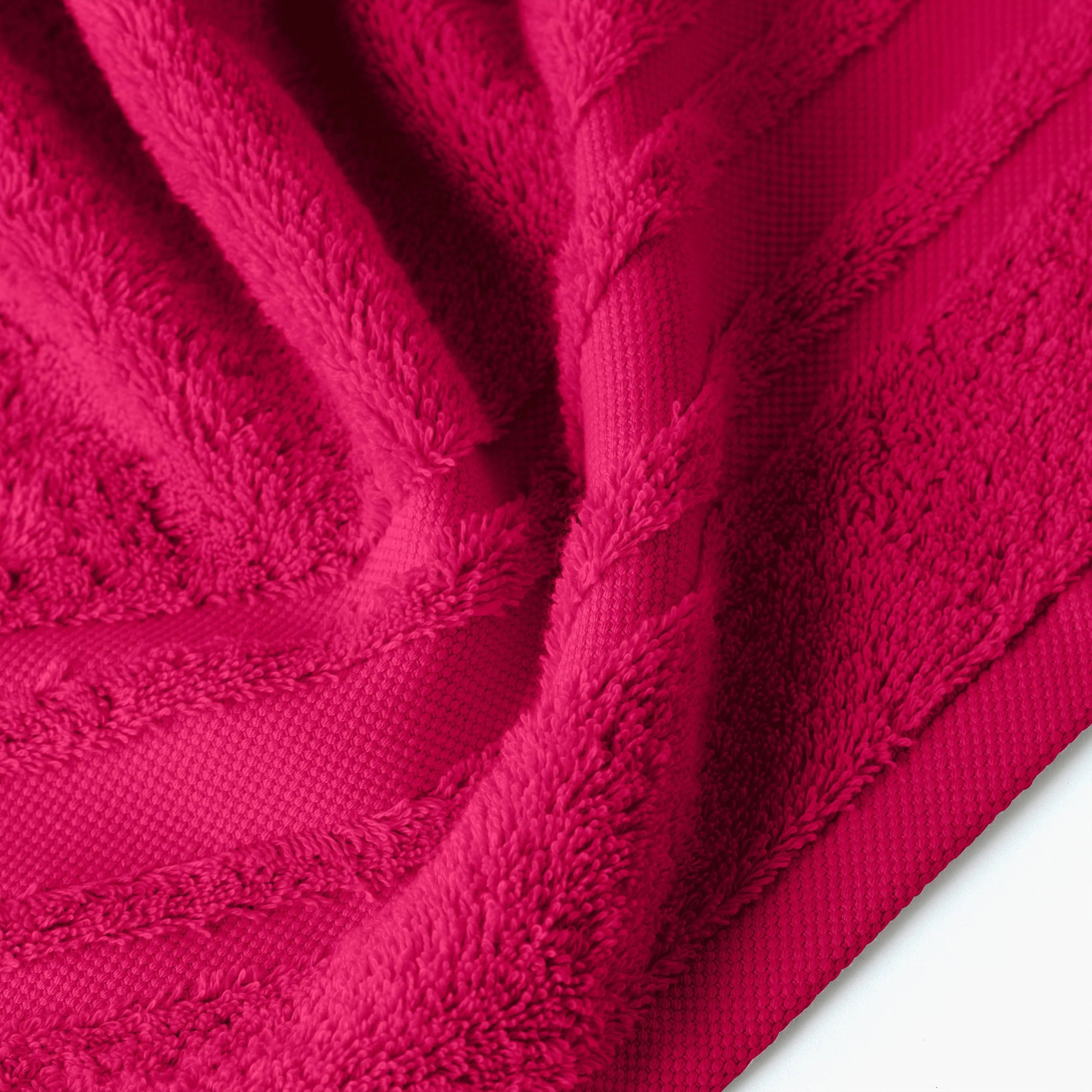 Lola II Cotton Bath Towel - Raspberry - Image 3