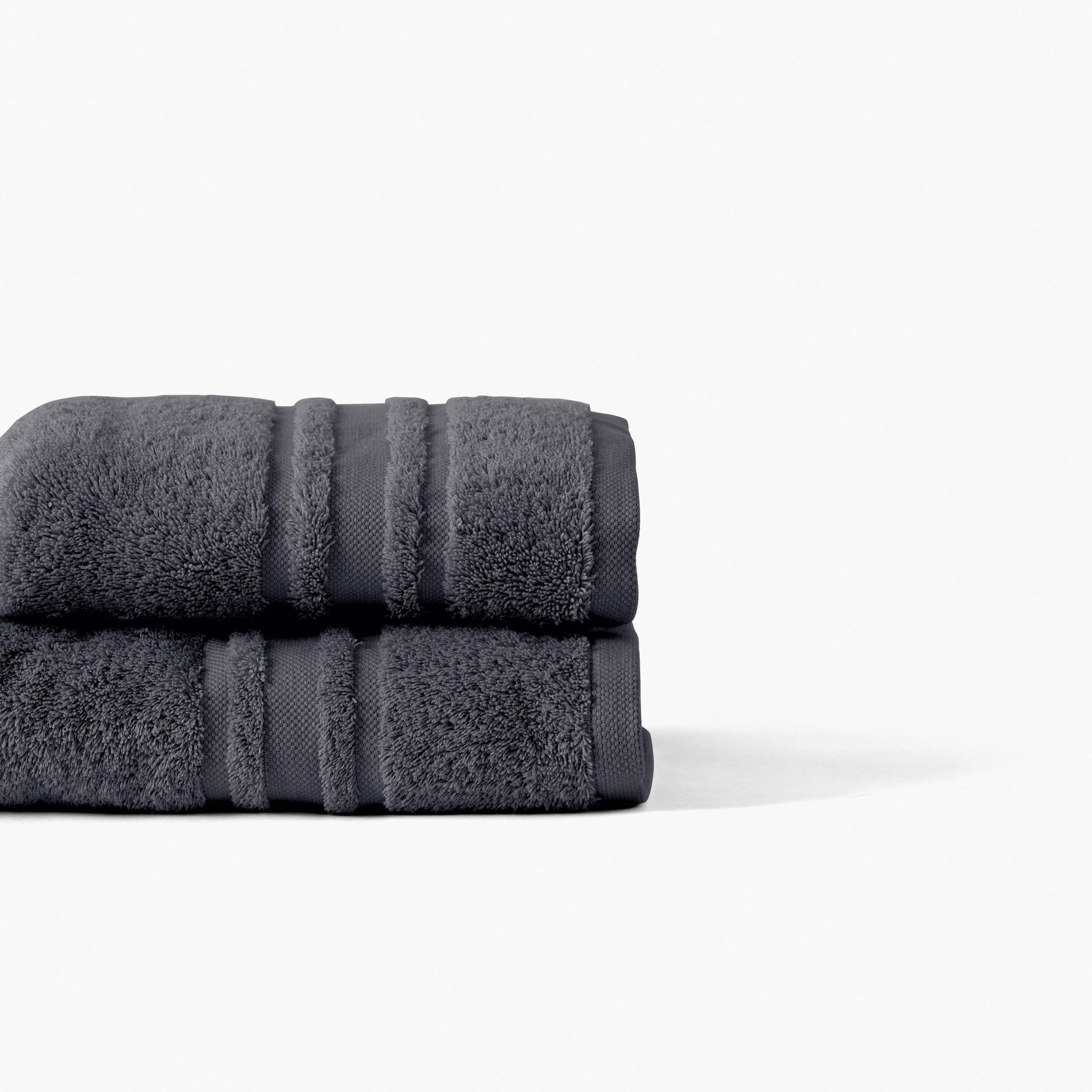 Lola II Cotton Bath Towel - Slate Grey - Image 6