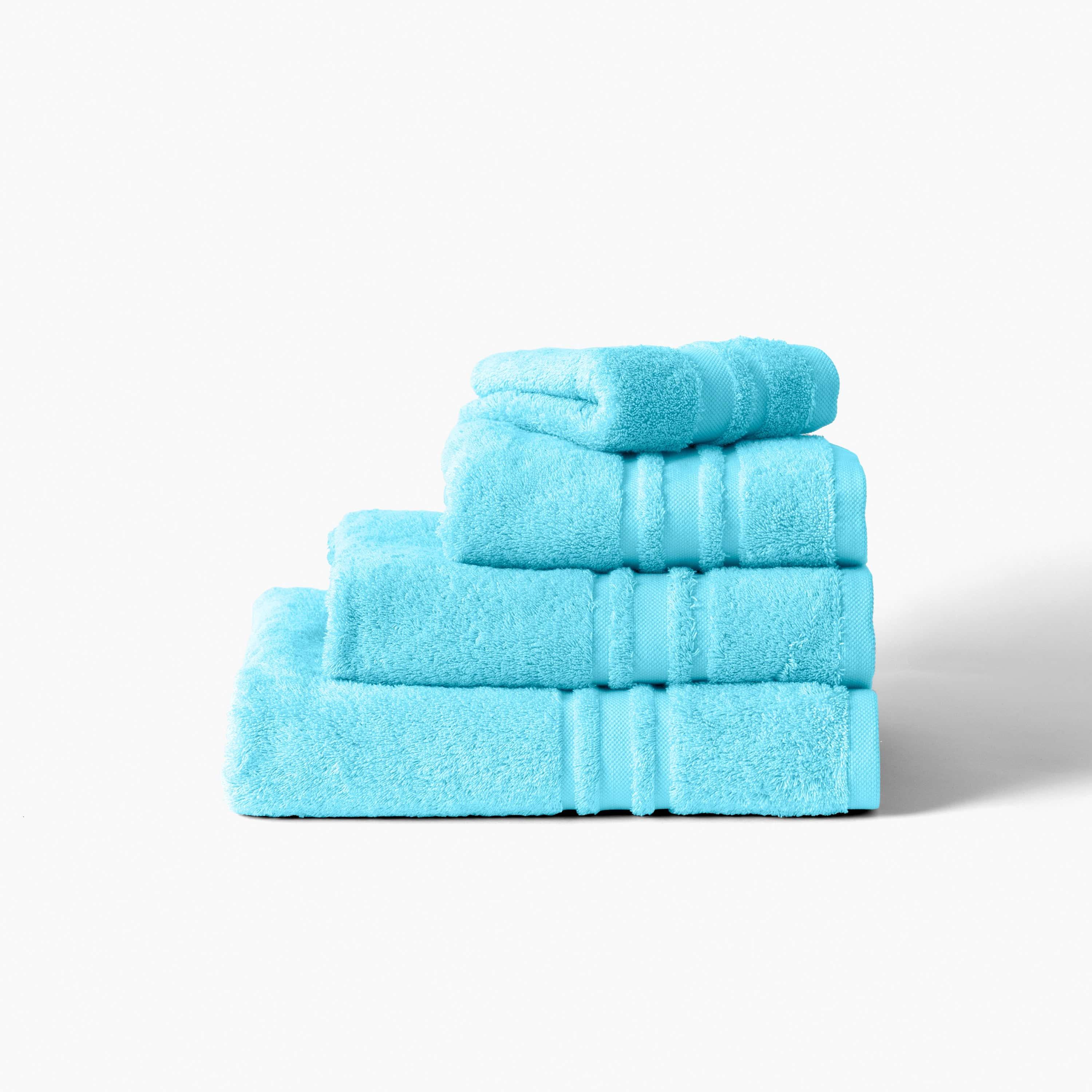 Lola II Cotton Bath Towel - Turquoise - Image 3