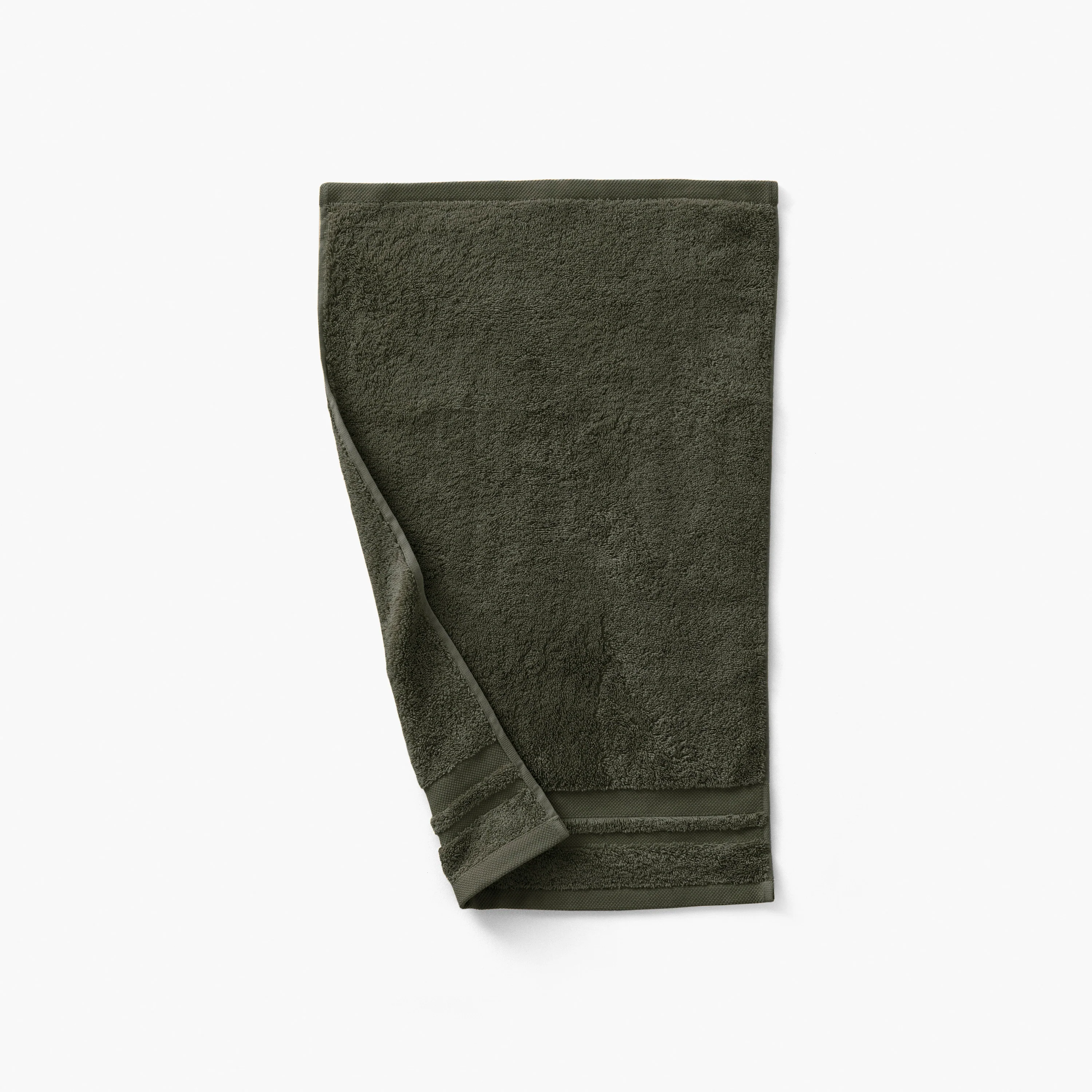 Lola II Cotton Guest Towel - Khaki Green - Image 3