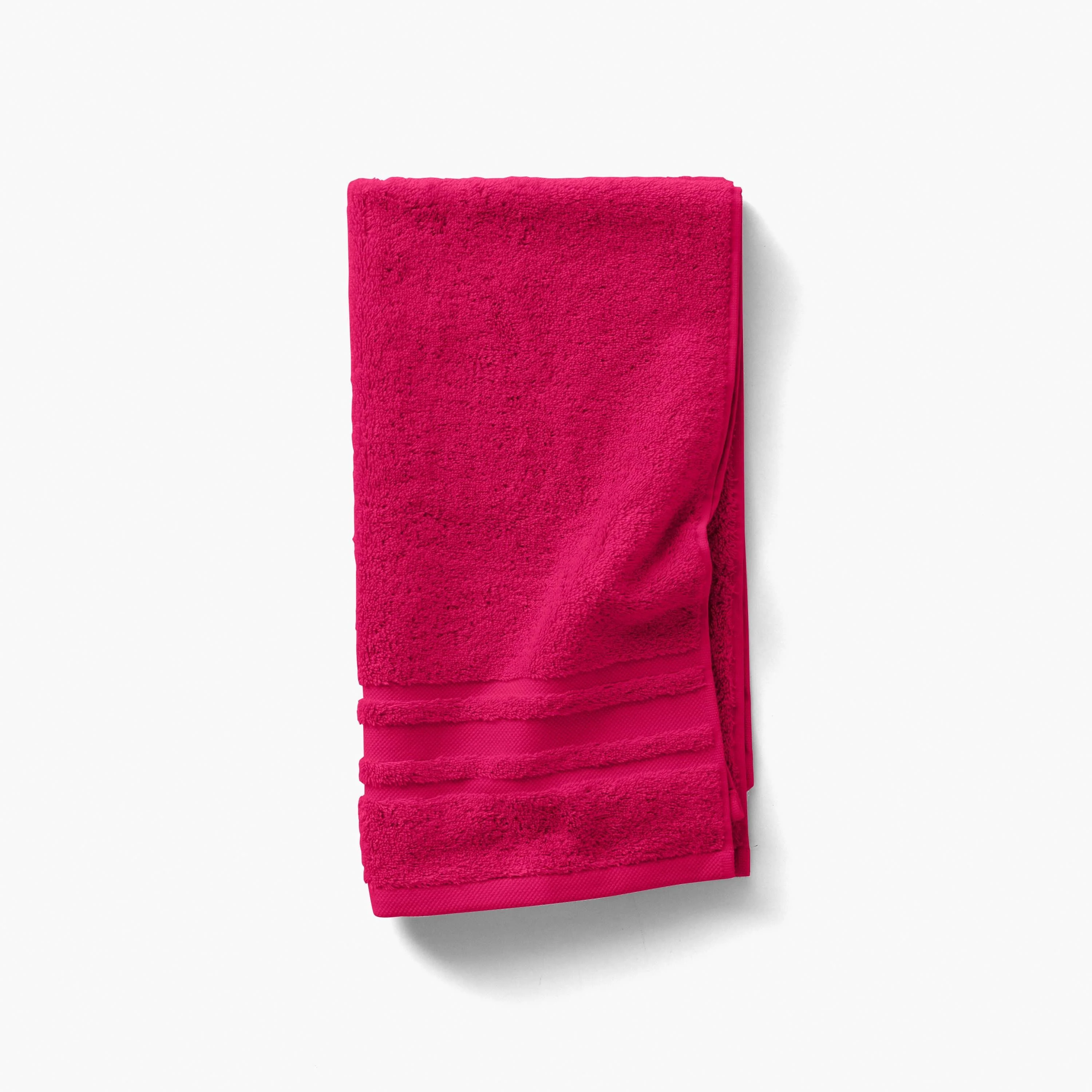 Lola II Cotton Towel Set - Raspberry - Image 2