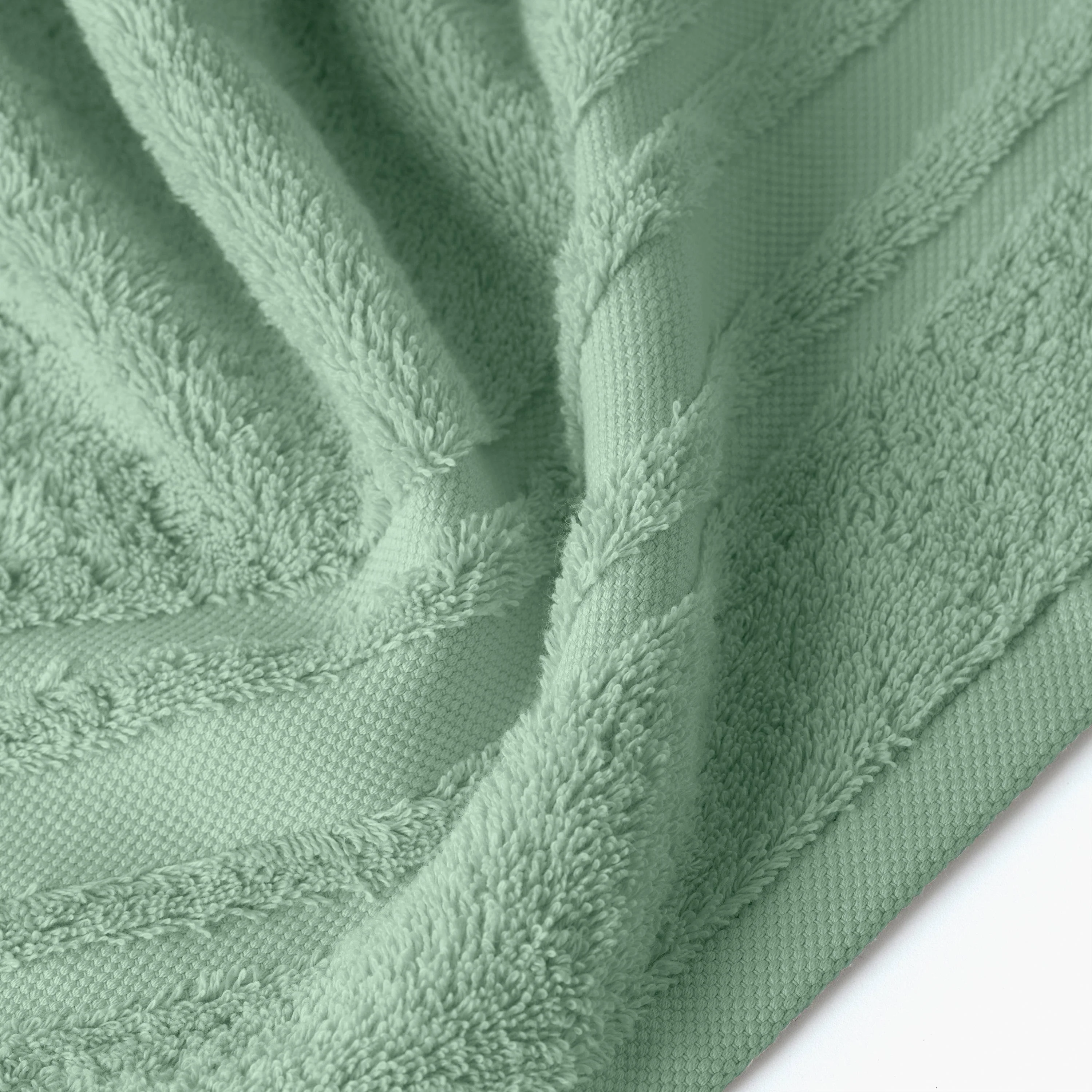 Lola II Cotton Bath Towel - Sage - Image 3