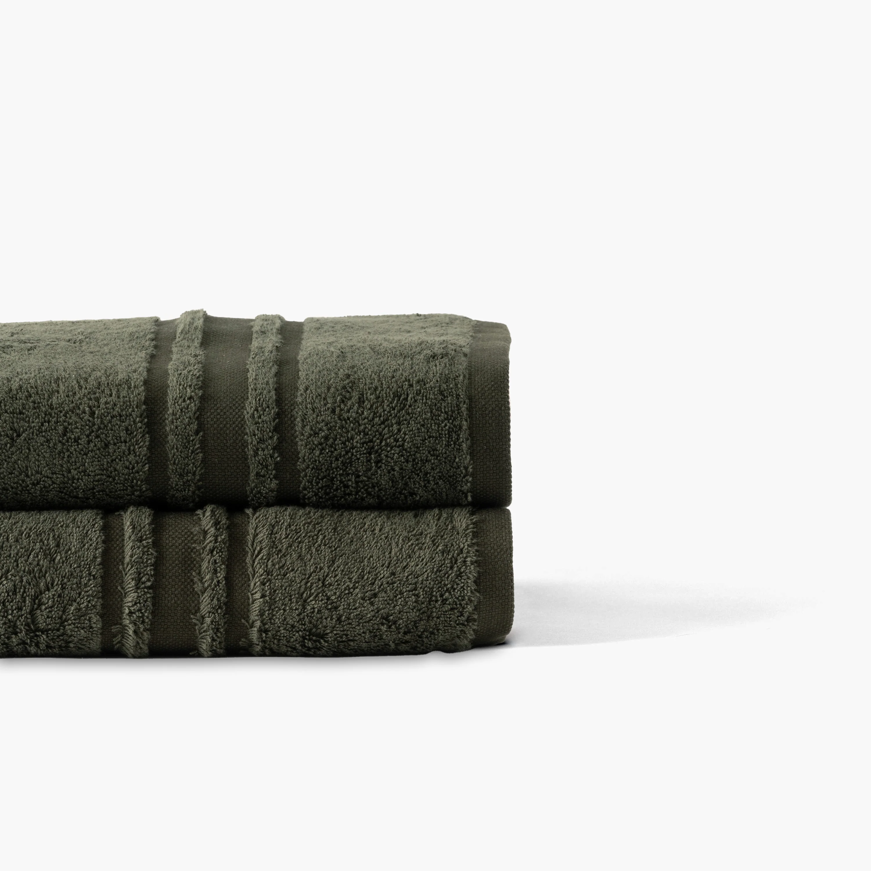 Lola II Cotton Bath Towel - Khaki Green