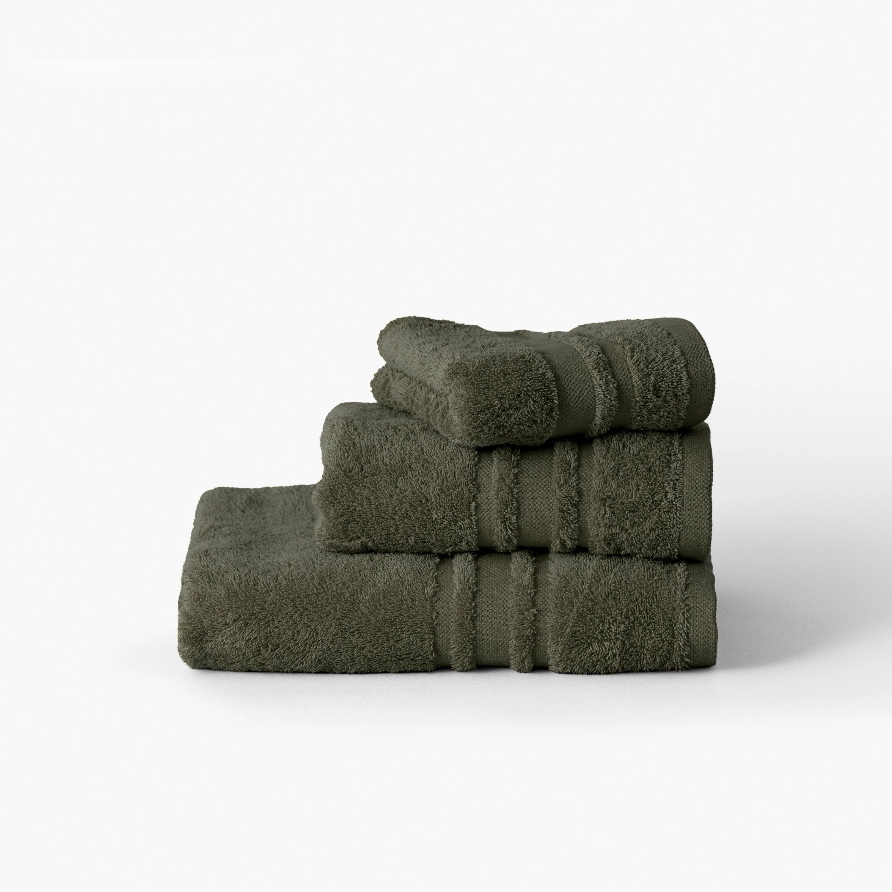 Lola II Cotton Bath Towel - Khaki Green - Image 5