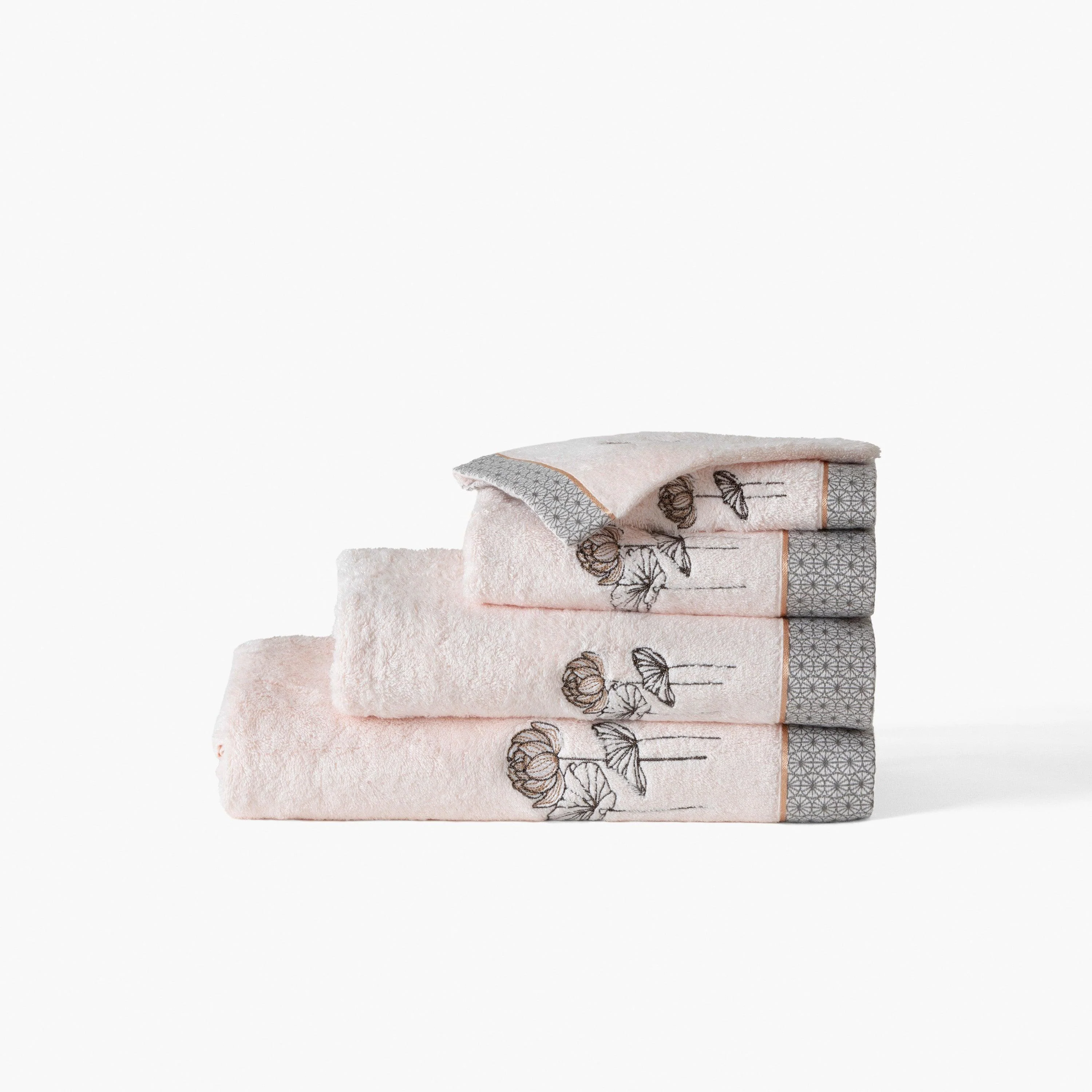 Lotus Pink Cotton Bath Towel - Image 4