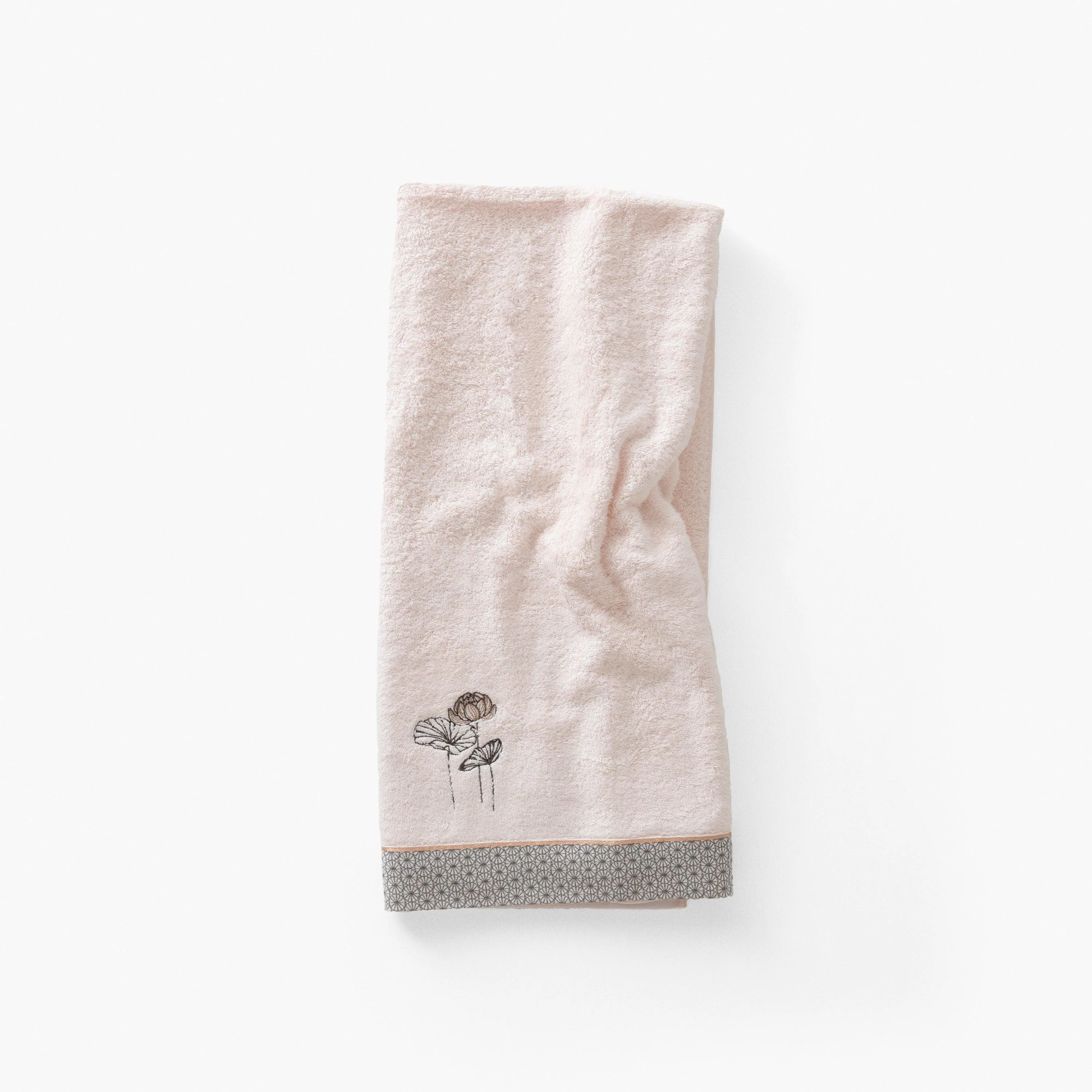 Lotus Pink Cotton Bath Towel - Image 7