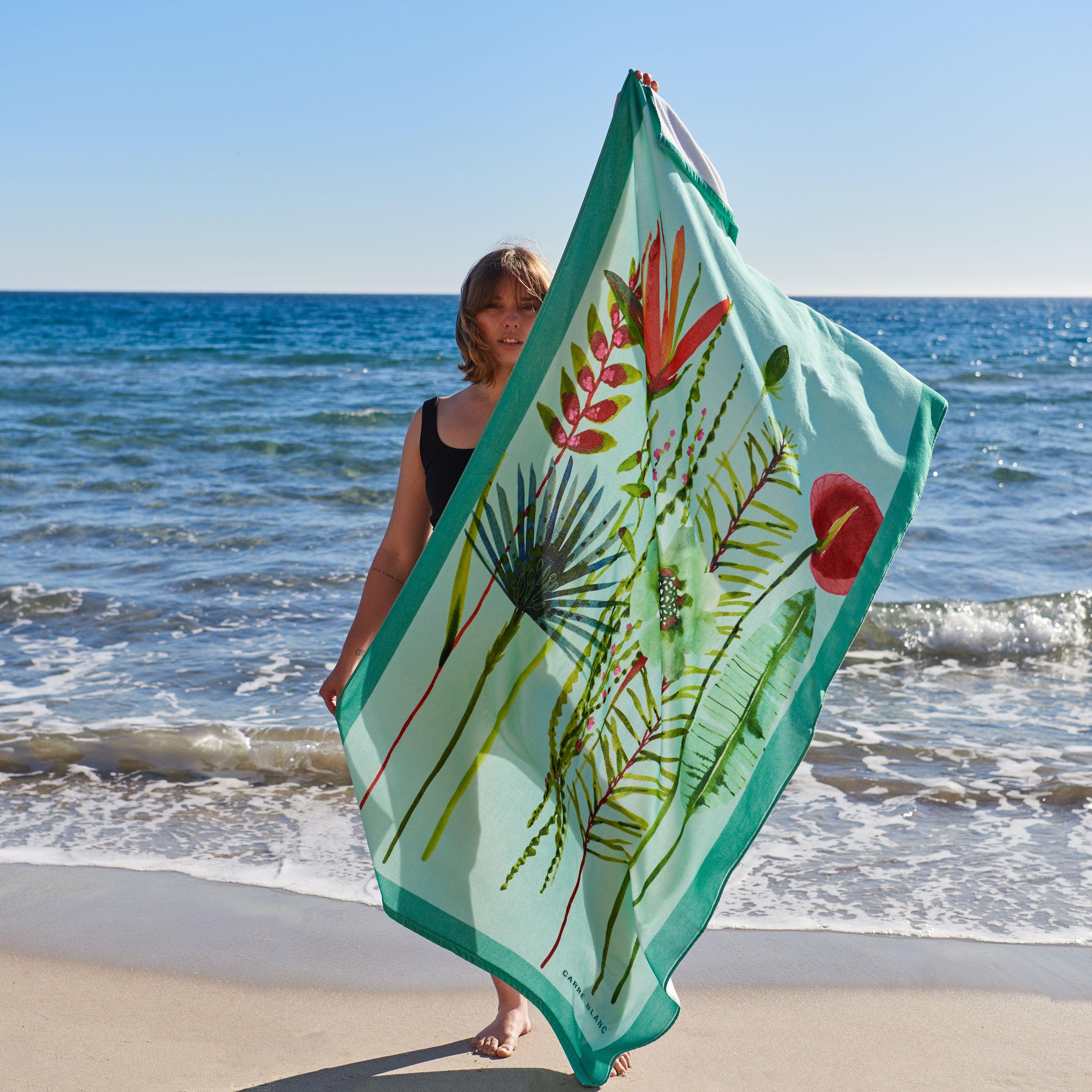 Maupiki Cotton Velvet Beach Towel - Image 2