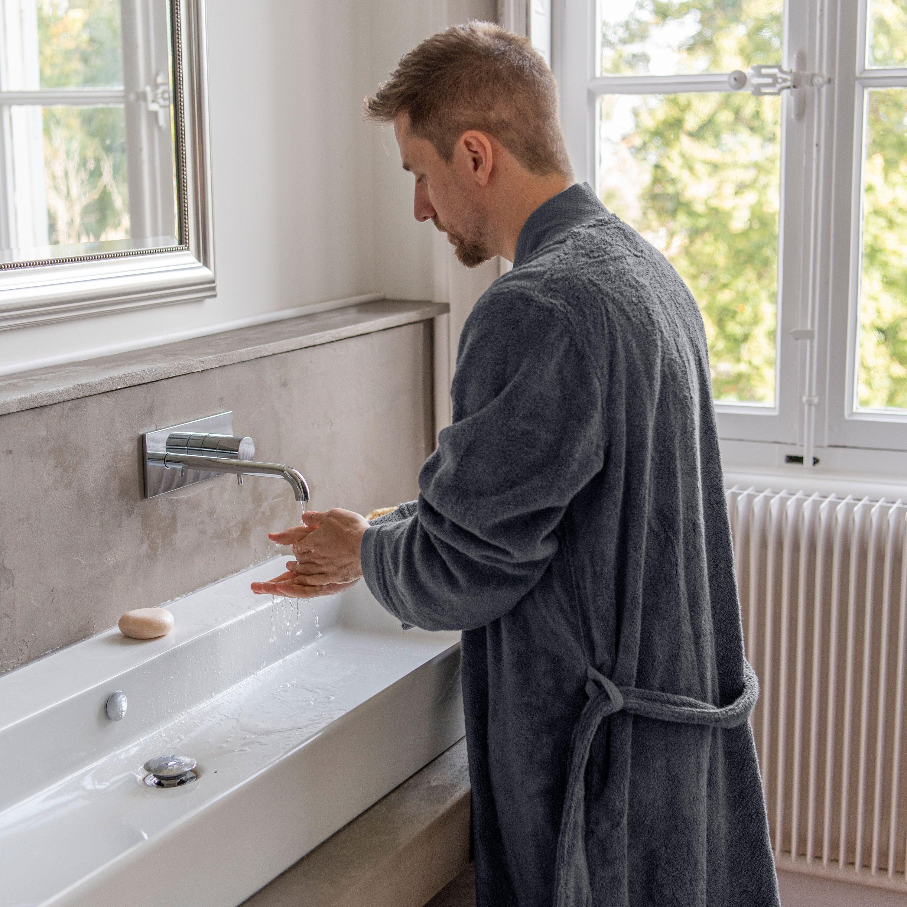 Men's Bathrobe Set - Arabica Grey