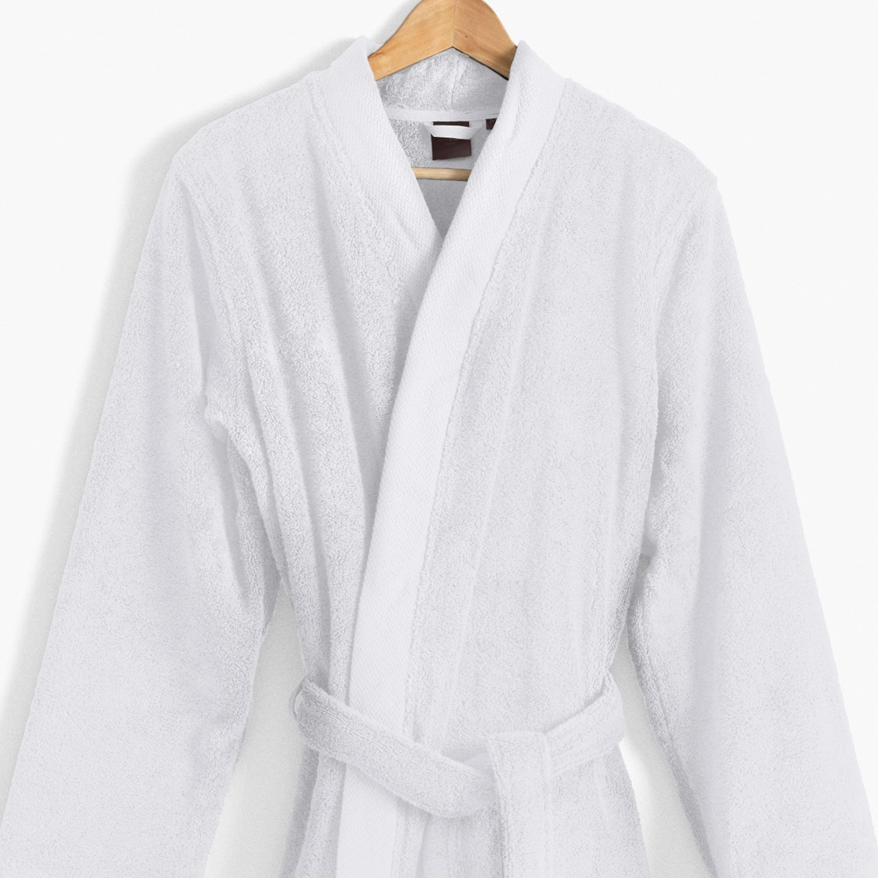Men's Bathrobe Set - White - Image 3