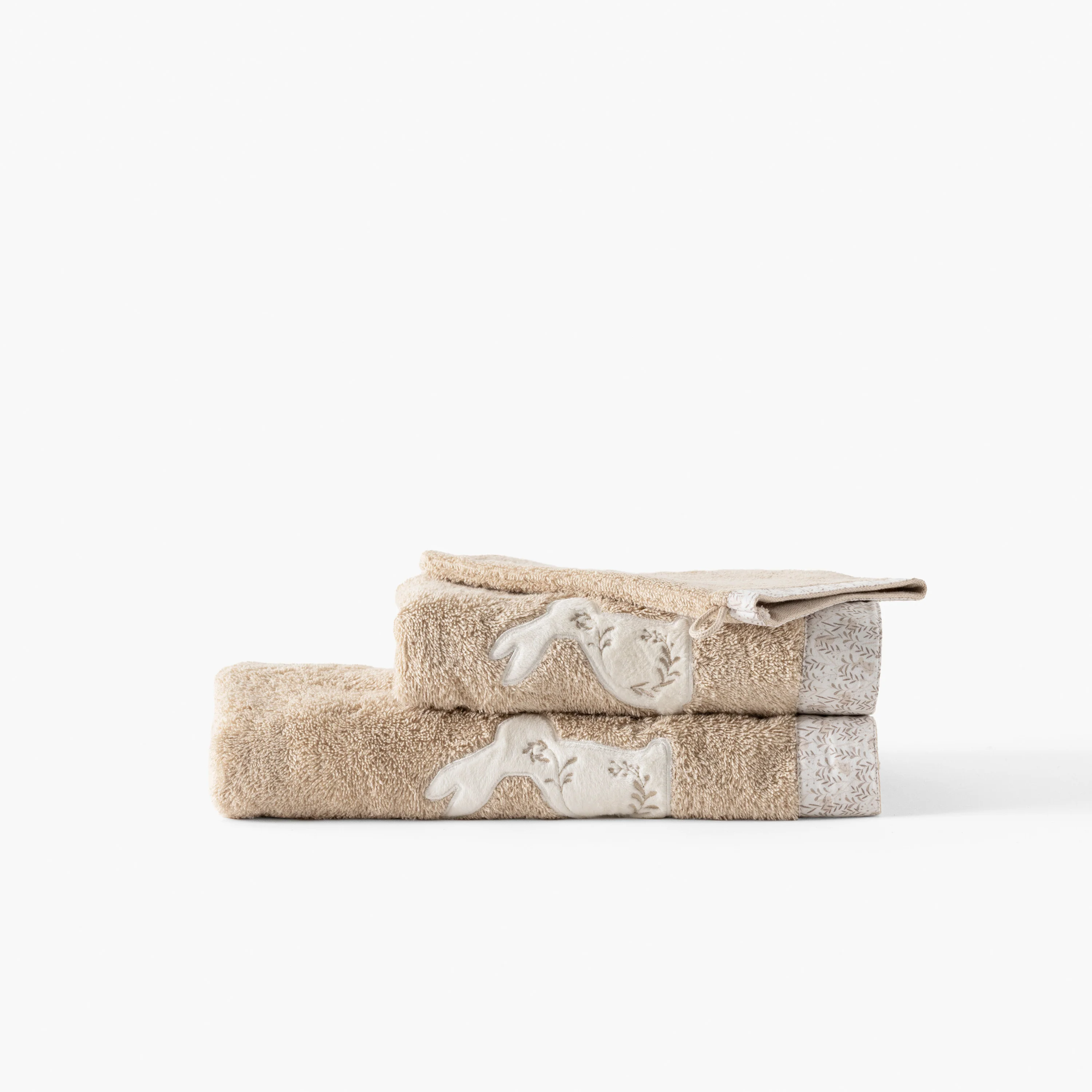 Merveille Organic Cotton Bath Towel - Beige - Image 5