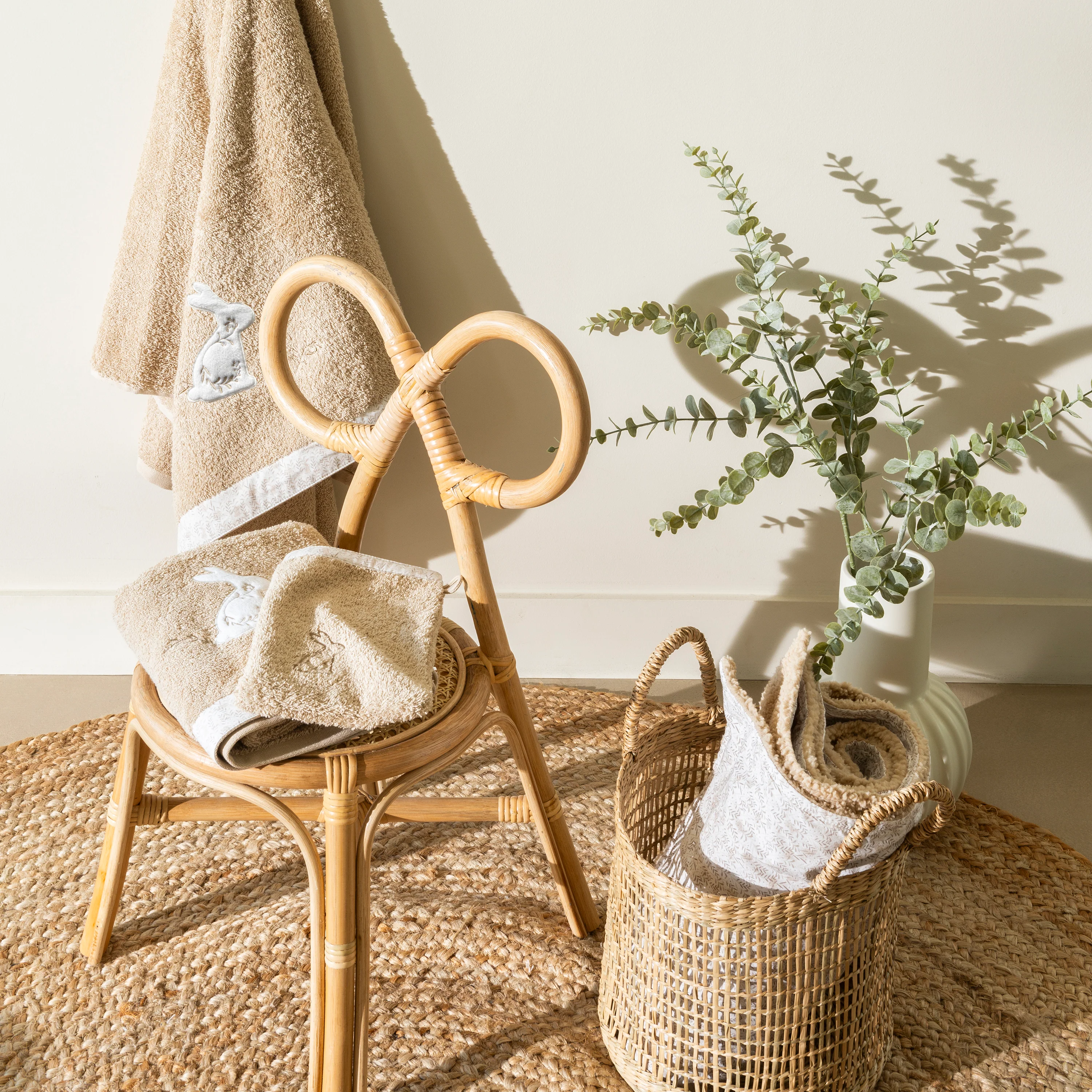 Merveille Organic Cotton Bath Glove - Beige - Image 2