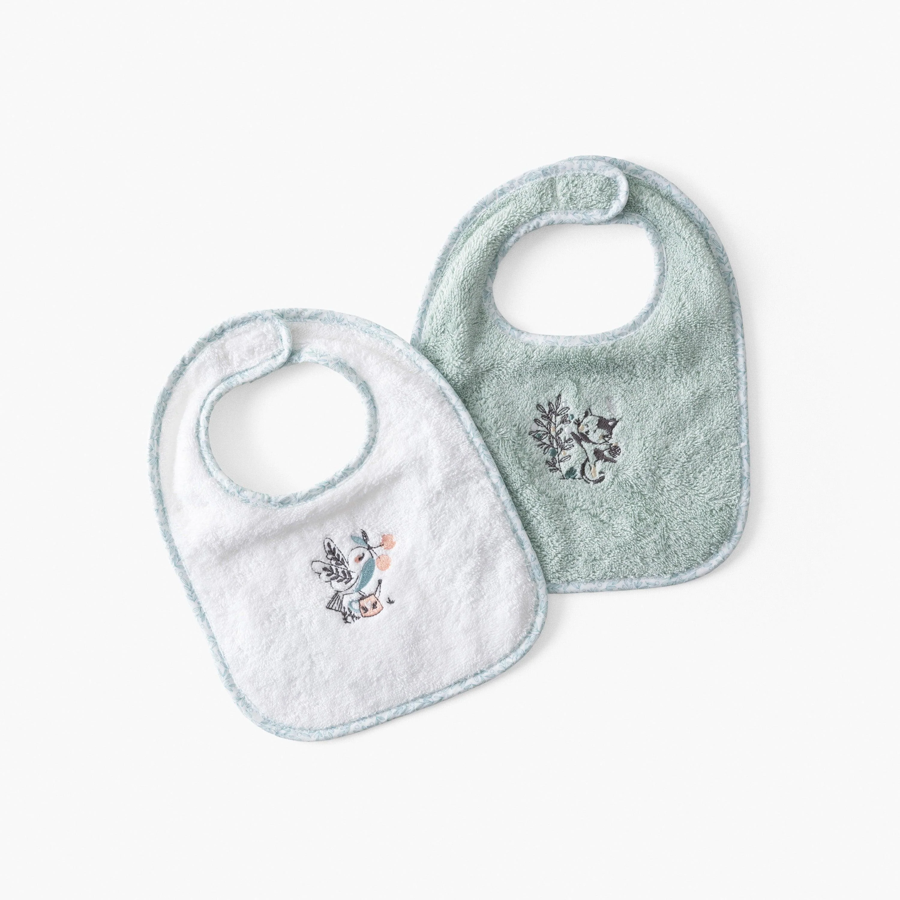 Mini Bib Organic Cotton Jardine White - Image 4