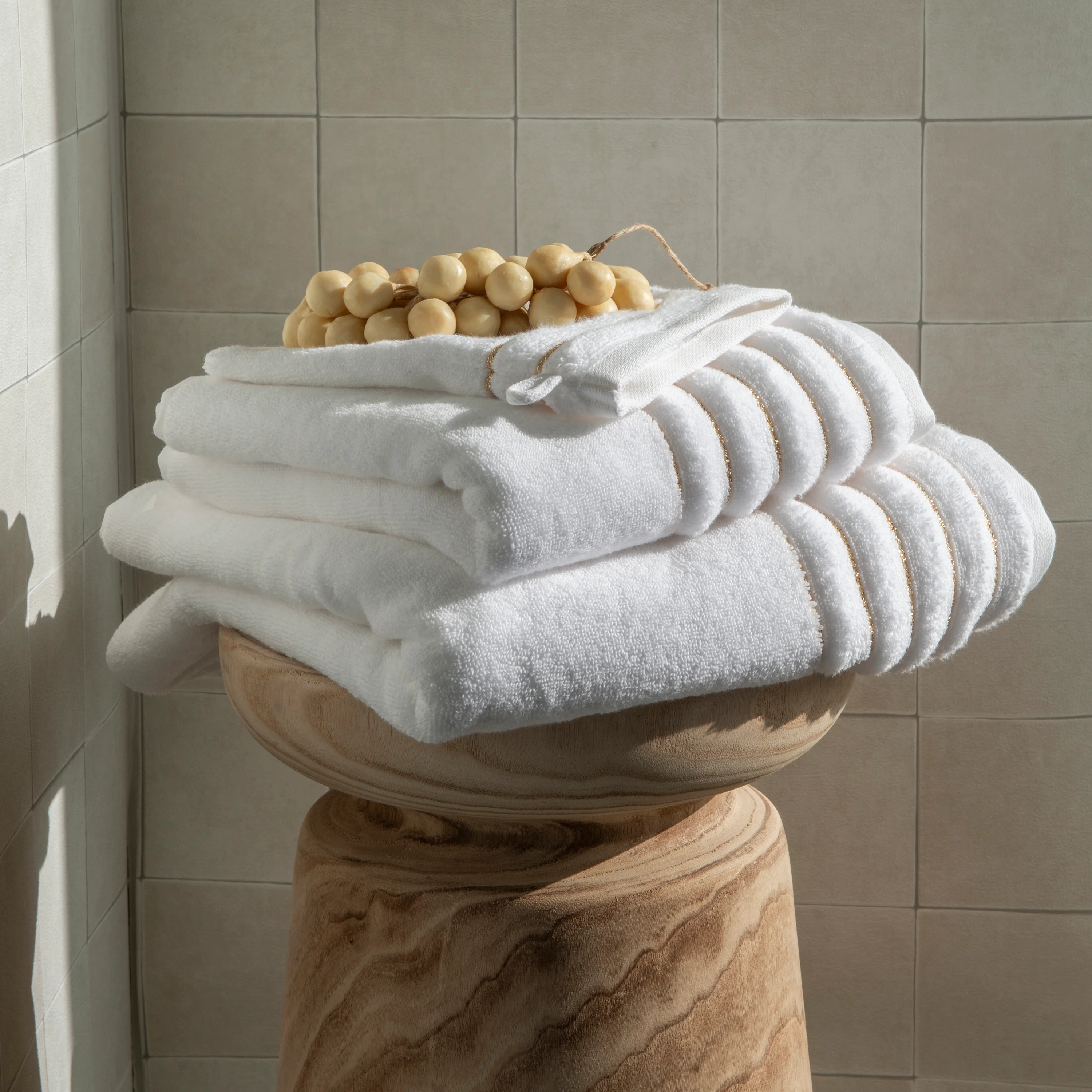 Mon Ange Cotton Bath Towel - White - Image 2