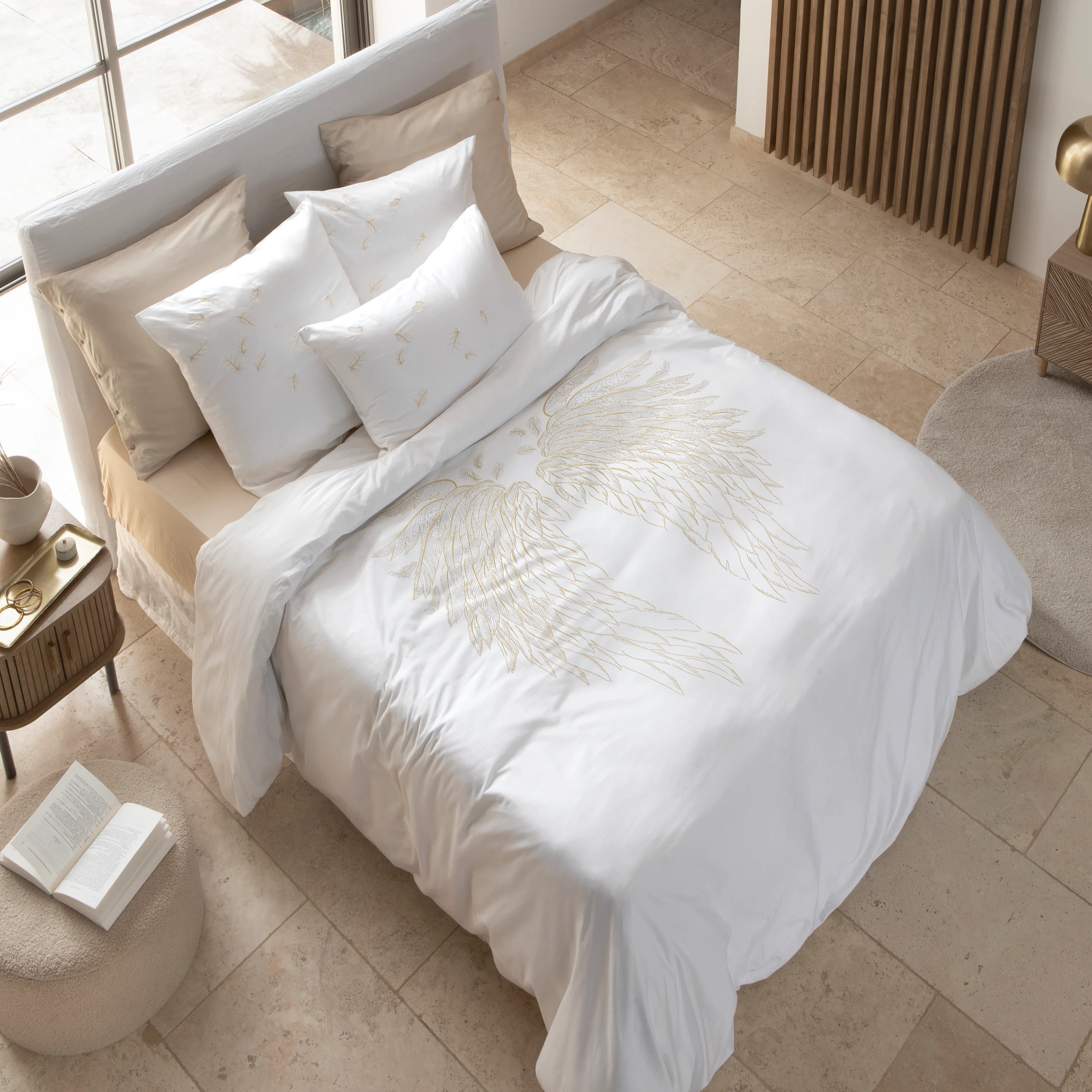 Mon Ange Cotton Duvet Cover - White - Image 3