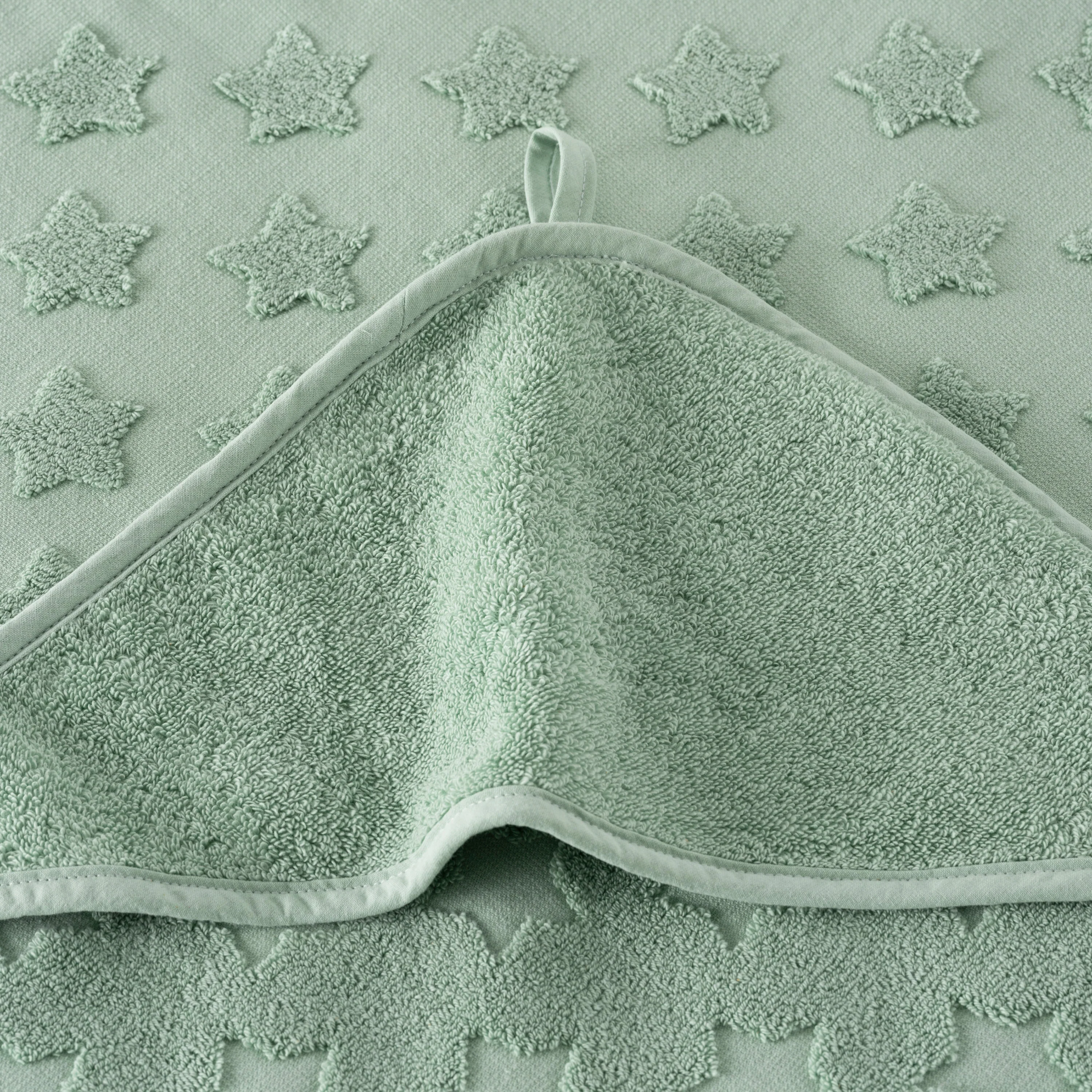 Monjour Cotton Bath Cape - Eucalyptus - Image 3