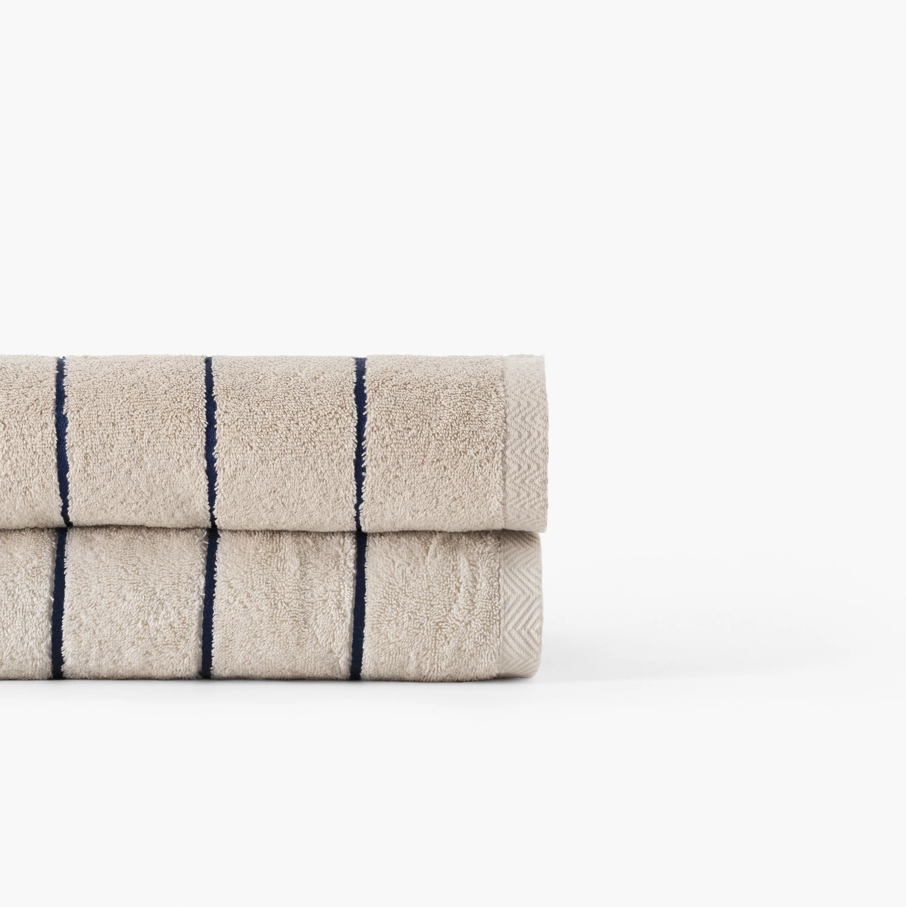 Naoussa Cotton Guest Towel - Chalk - Image 2