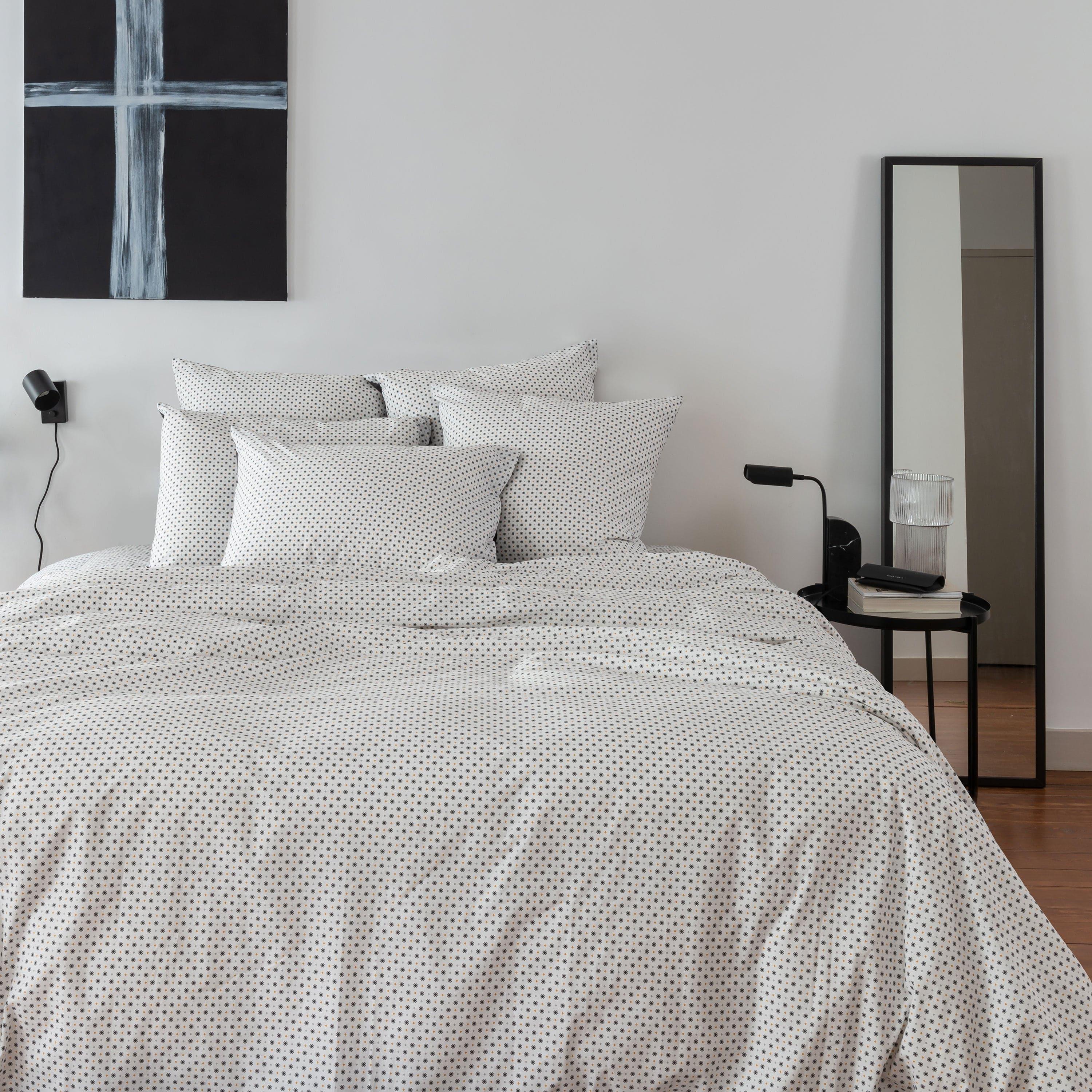 Neo Cotton Percale Duvet Cover - Anthracite Geometric - Image 4