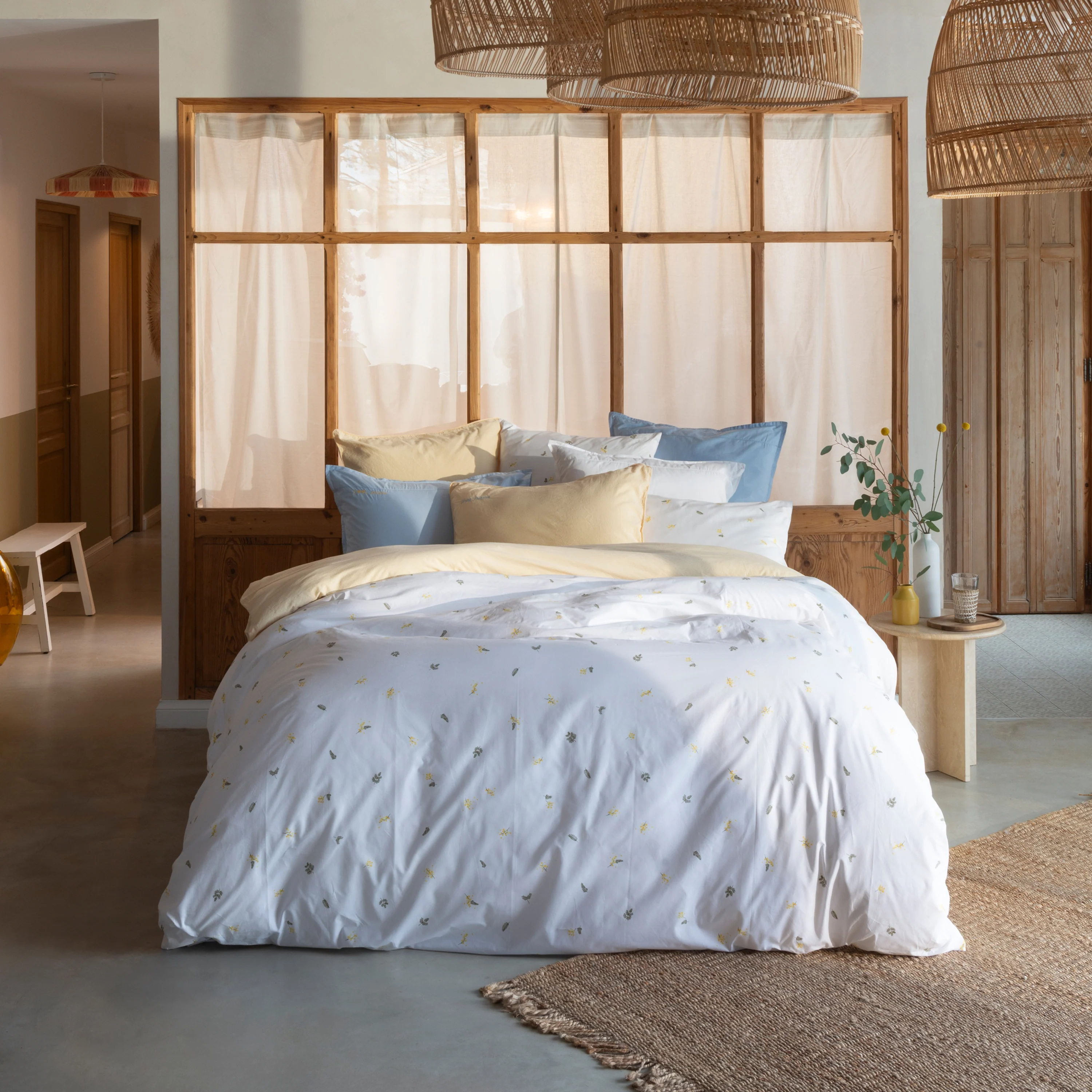 Neo Cotton Duvet Cover - Mimosa White