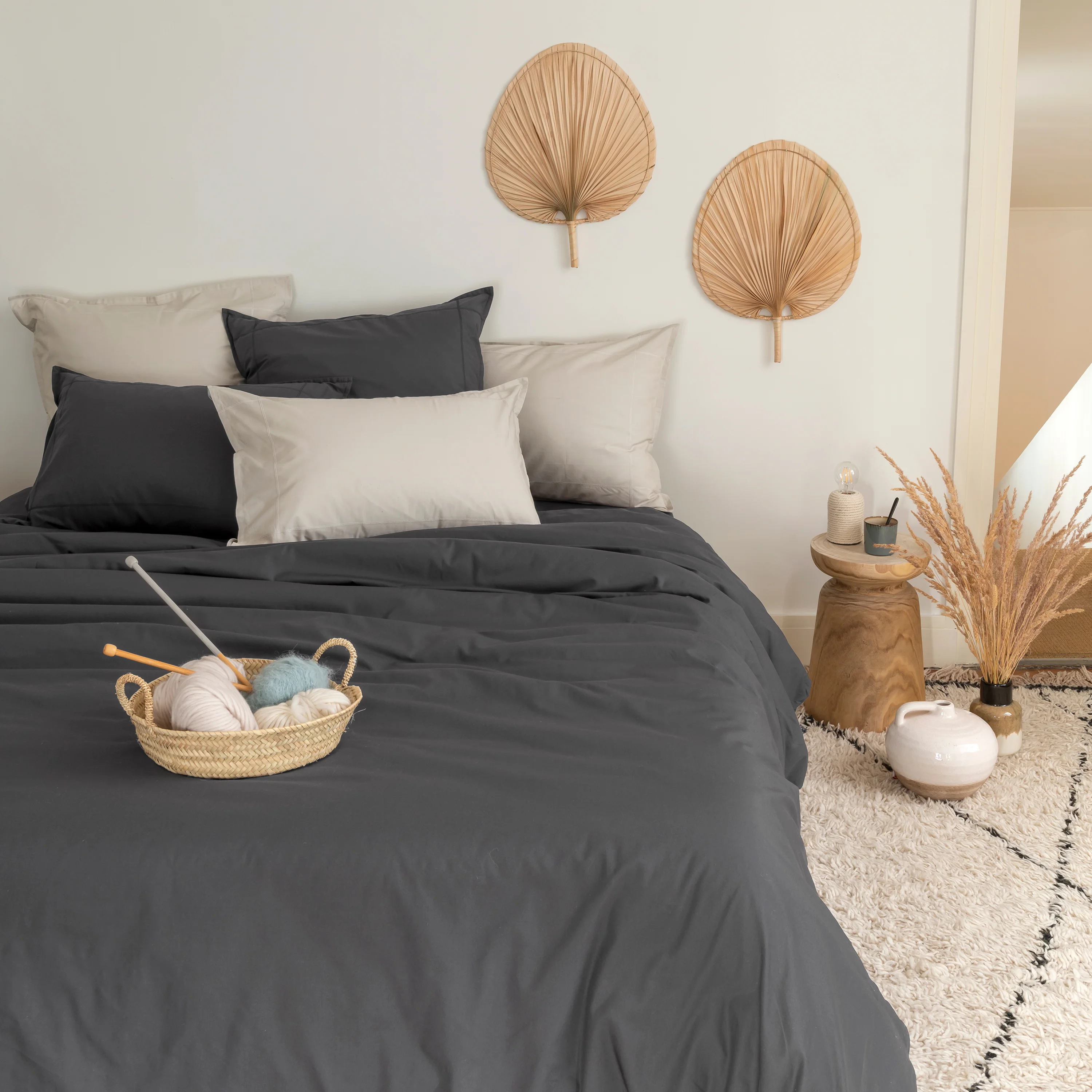 Neo Duvet Cover Set - Anthracite - Image 3