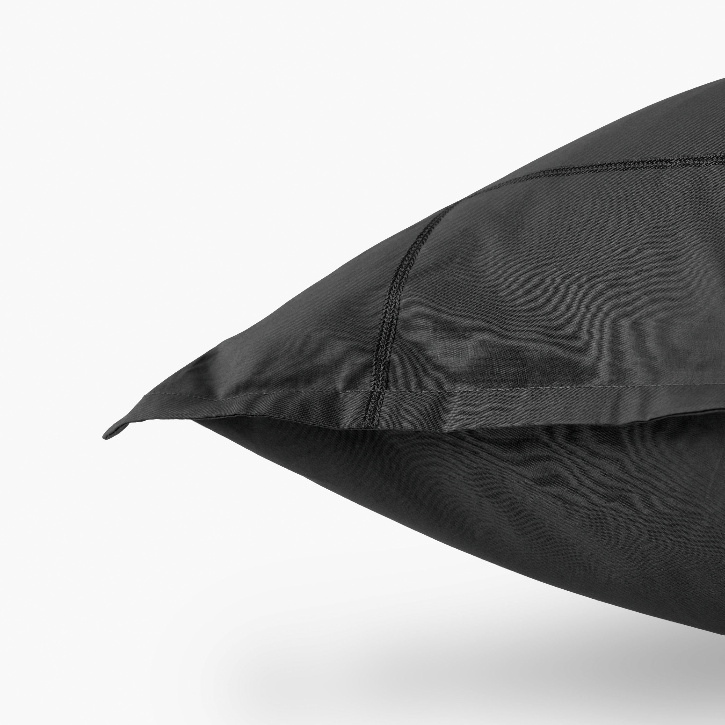 Neo Rectangular Cotton Pillowcase - Anthracite - Image 3