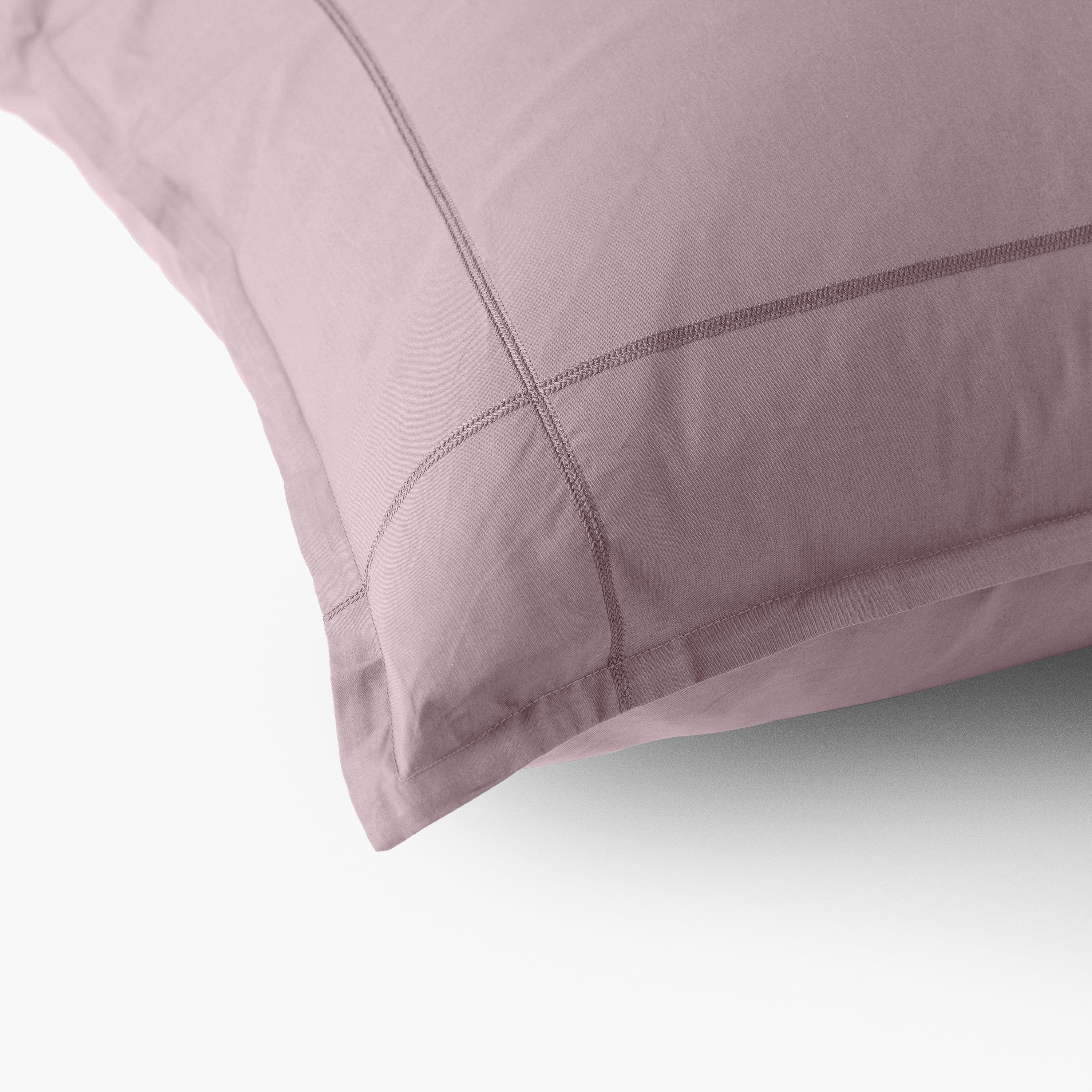 Neo Square Cotton Percale Pillowcase - Powder - Image 3