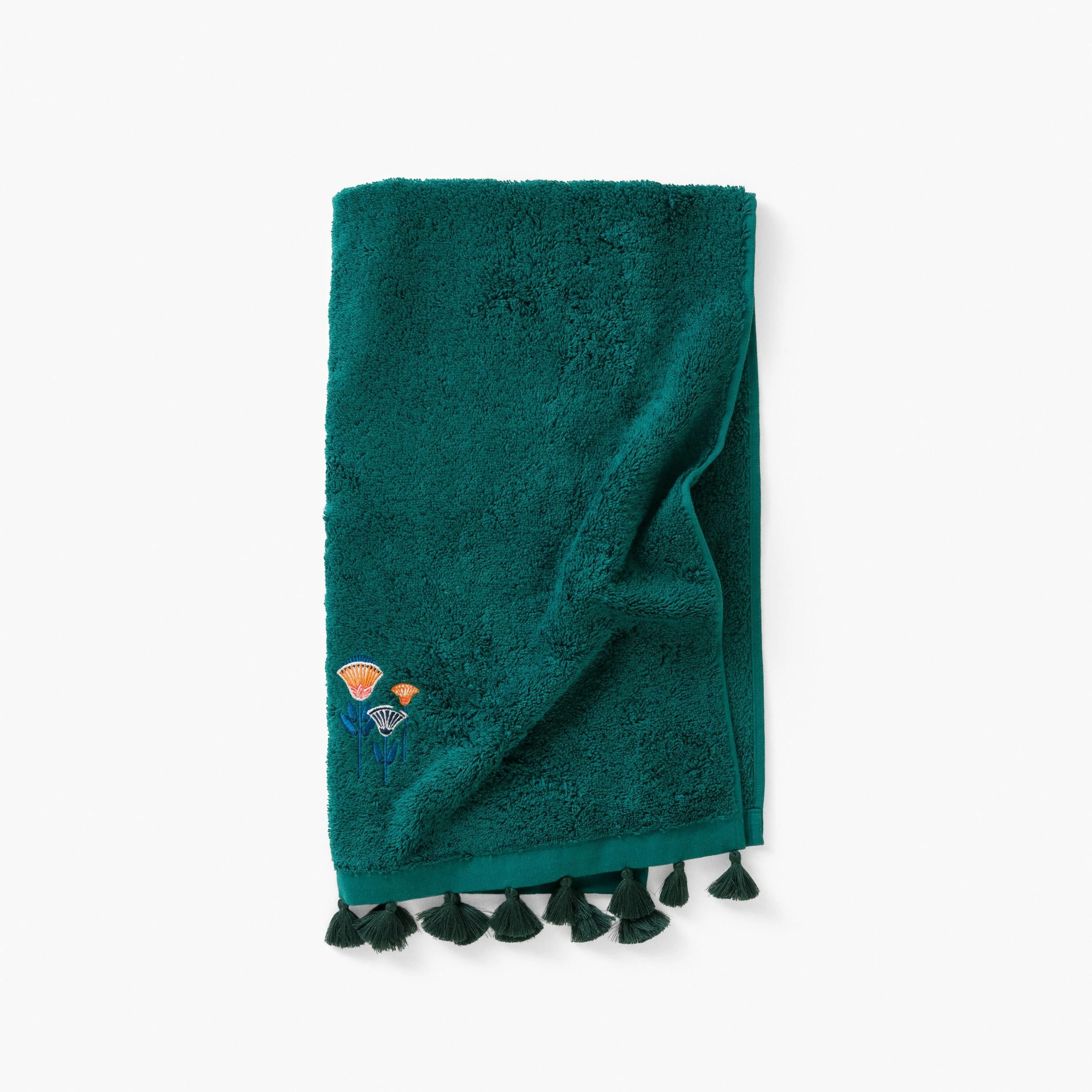 Papyrus Emerald Cotton Bath Towel - Image 5